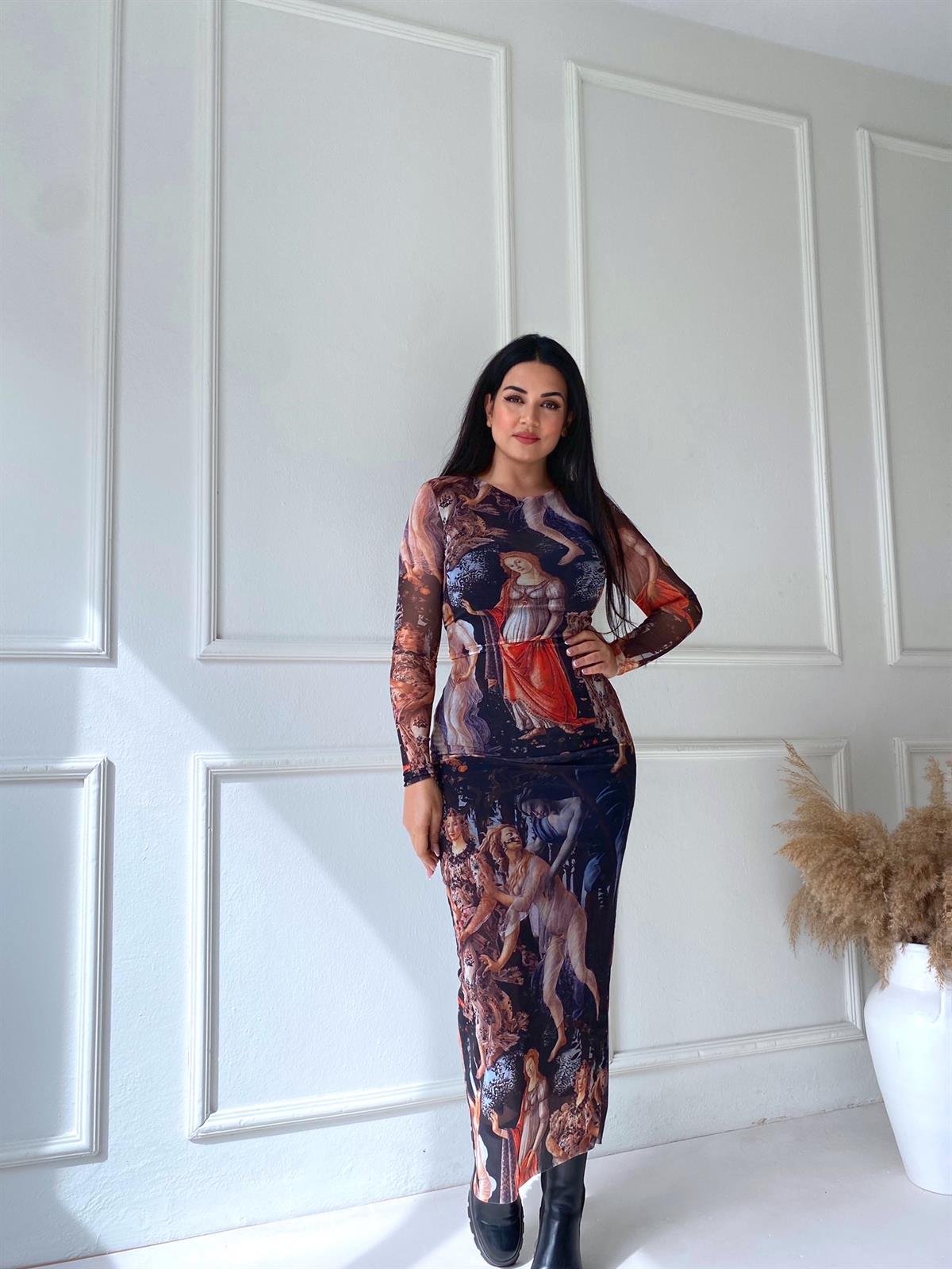Primavera Astarlı Tül Elbise