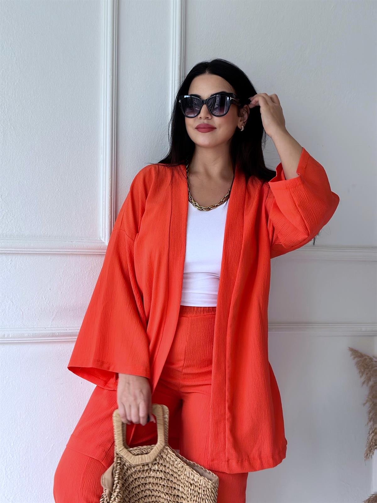 Turuncu Kimono Takım