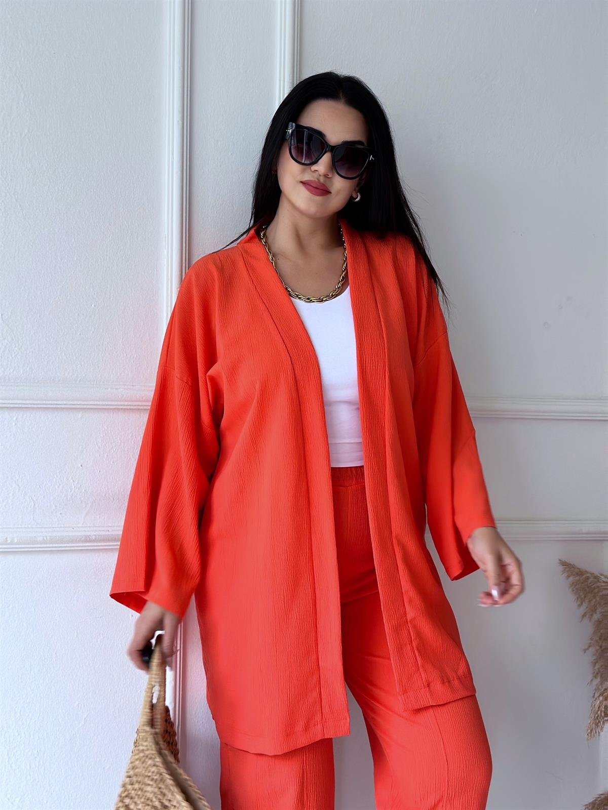 Turuncu Kimono Takım