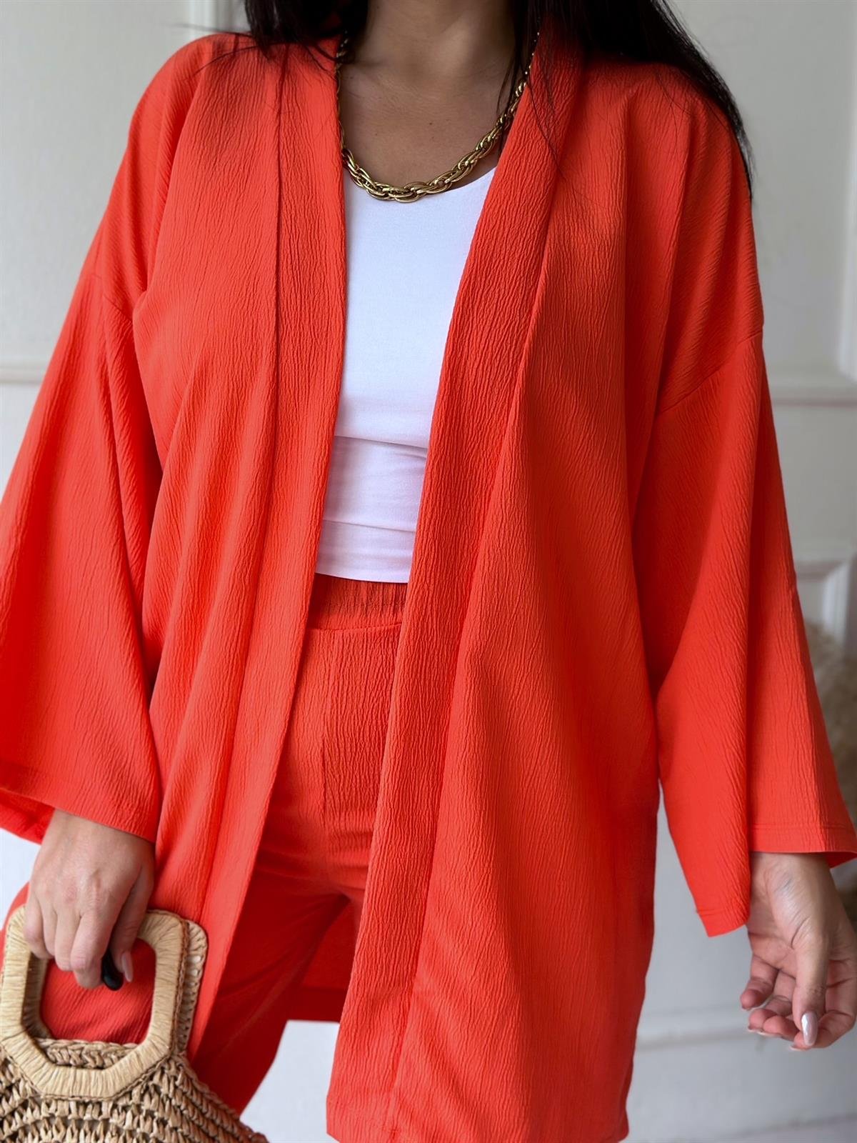 Turuncu Kimono Takım