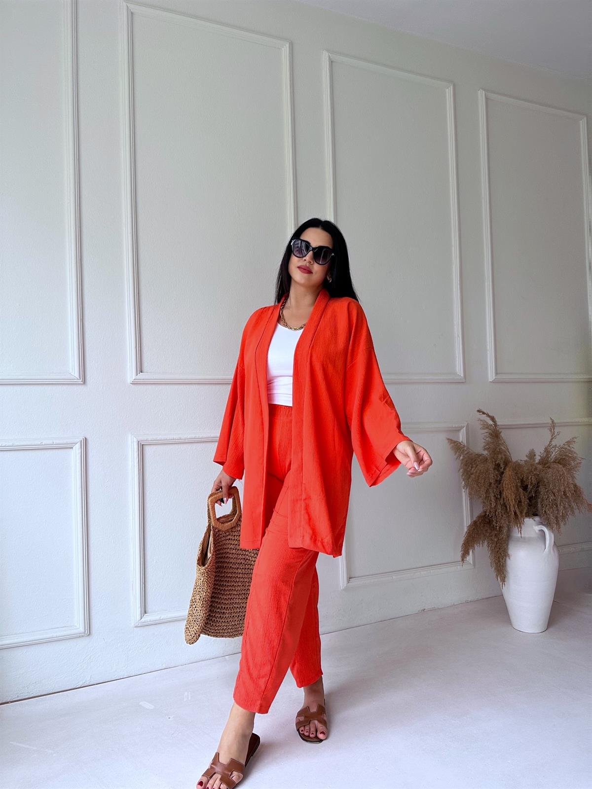 Turuncu Kimono Takım