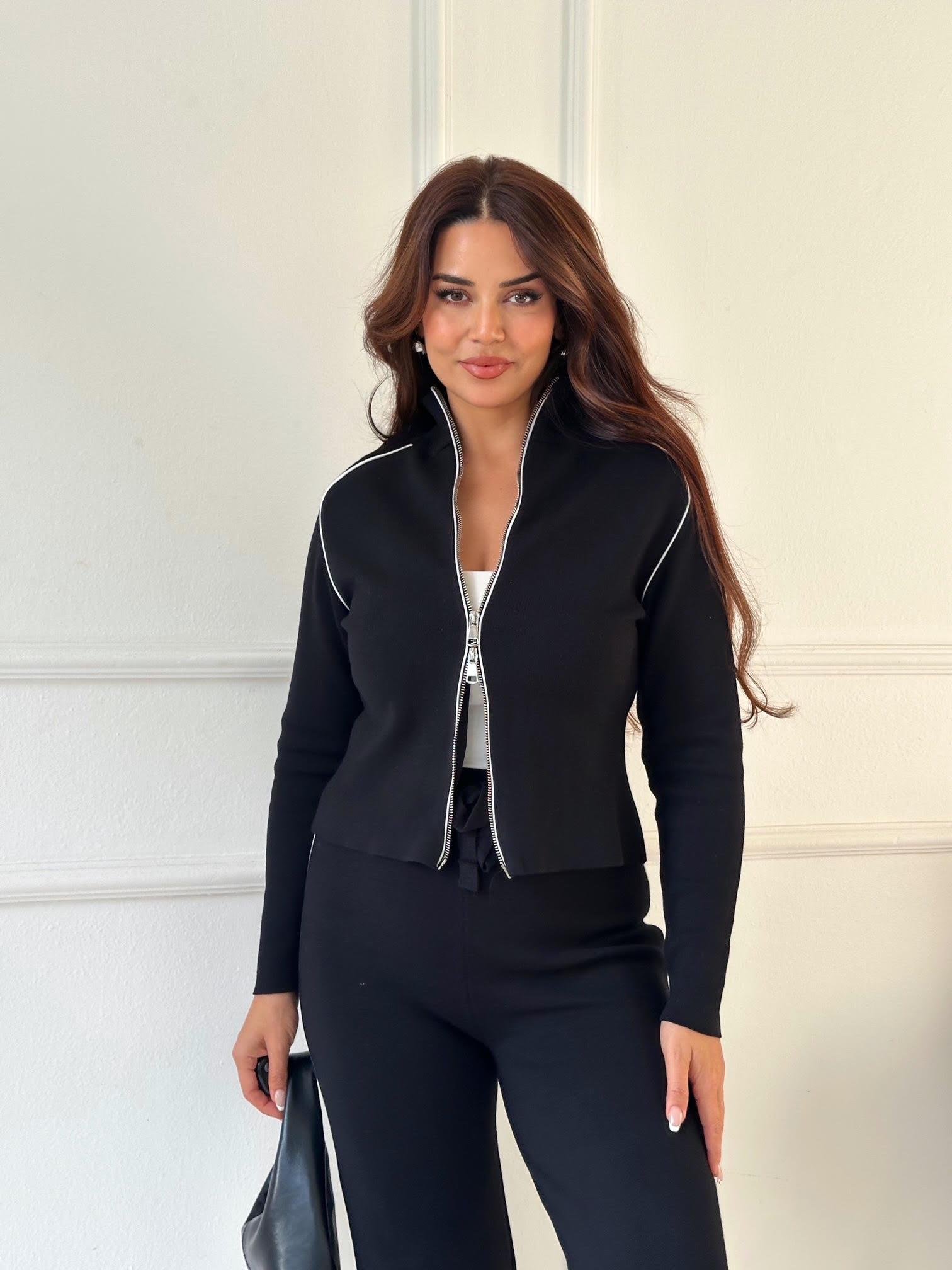 Yumuşacık Premium Triko Eşofman Takım - Siyah