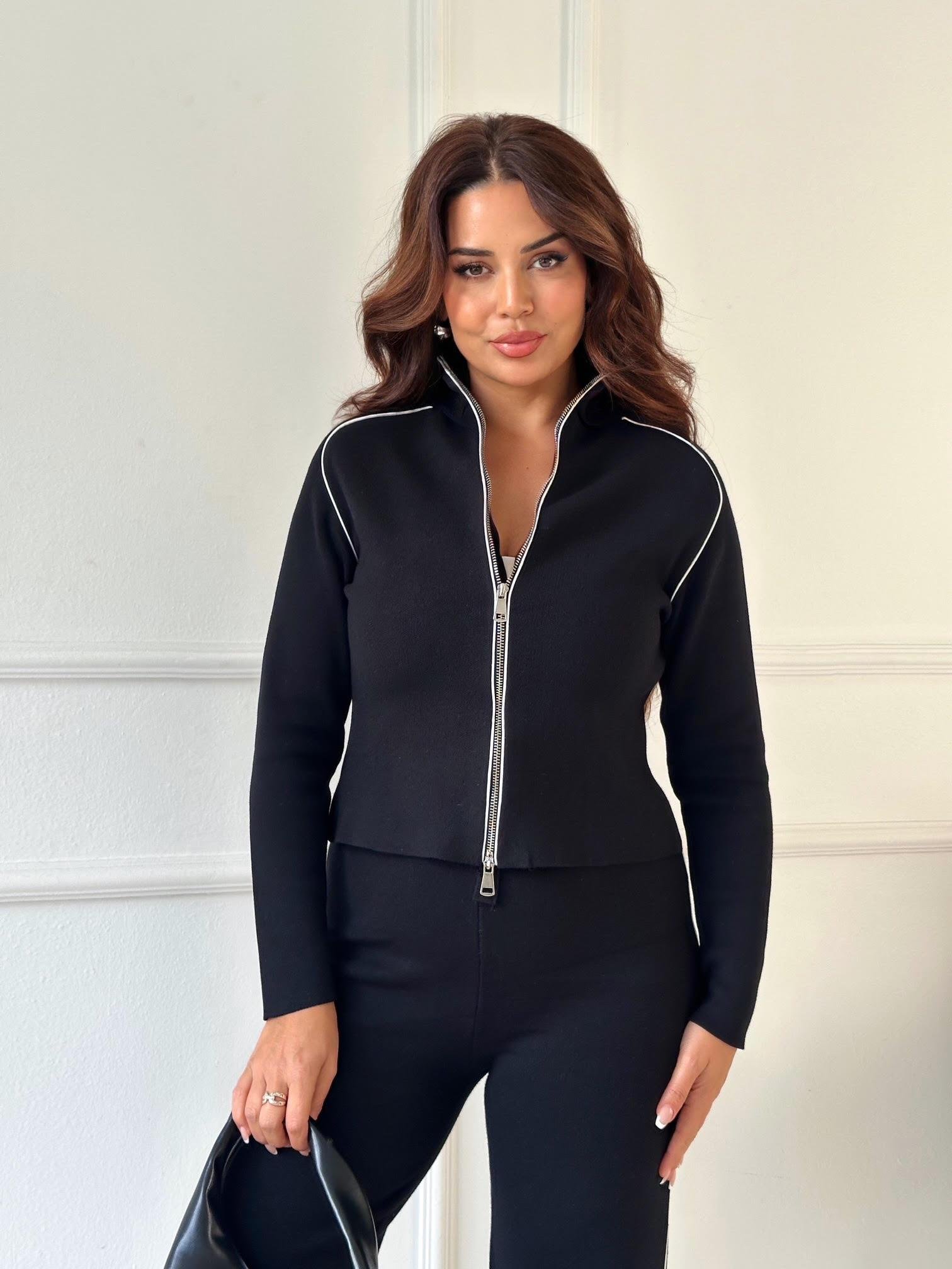 Yumuşacık Premium Triko Eşofman Takım - Siyah