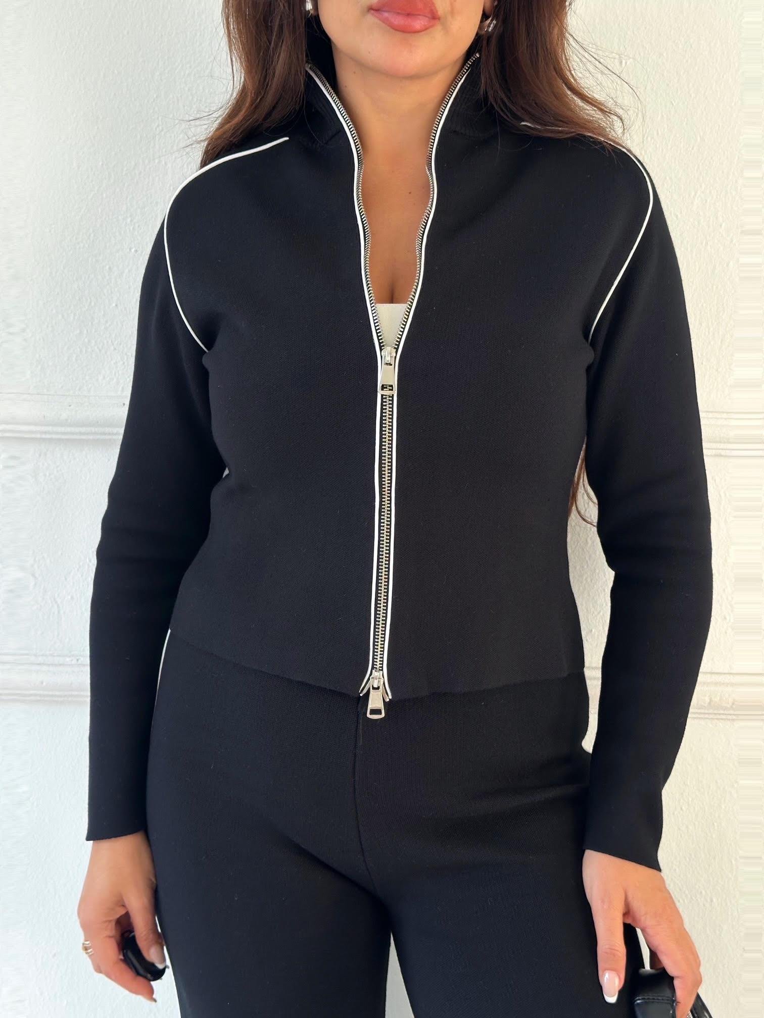 Yumuşacık Premium Triko Eşofman Takım - Siyah