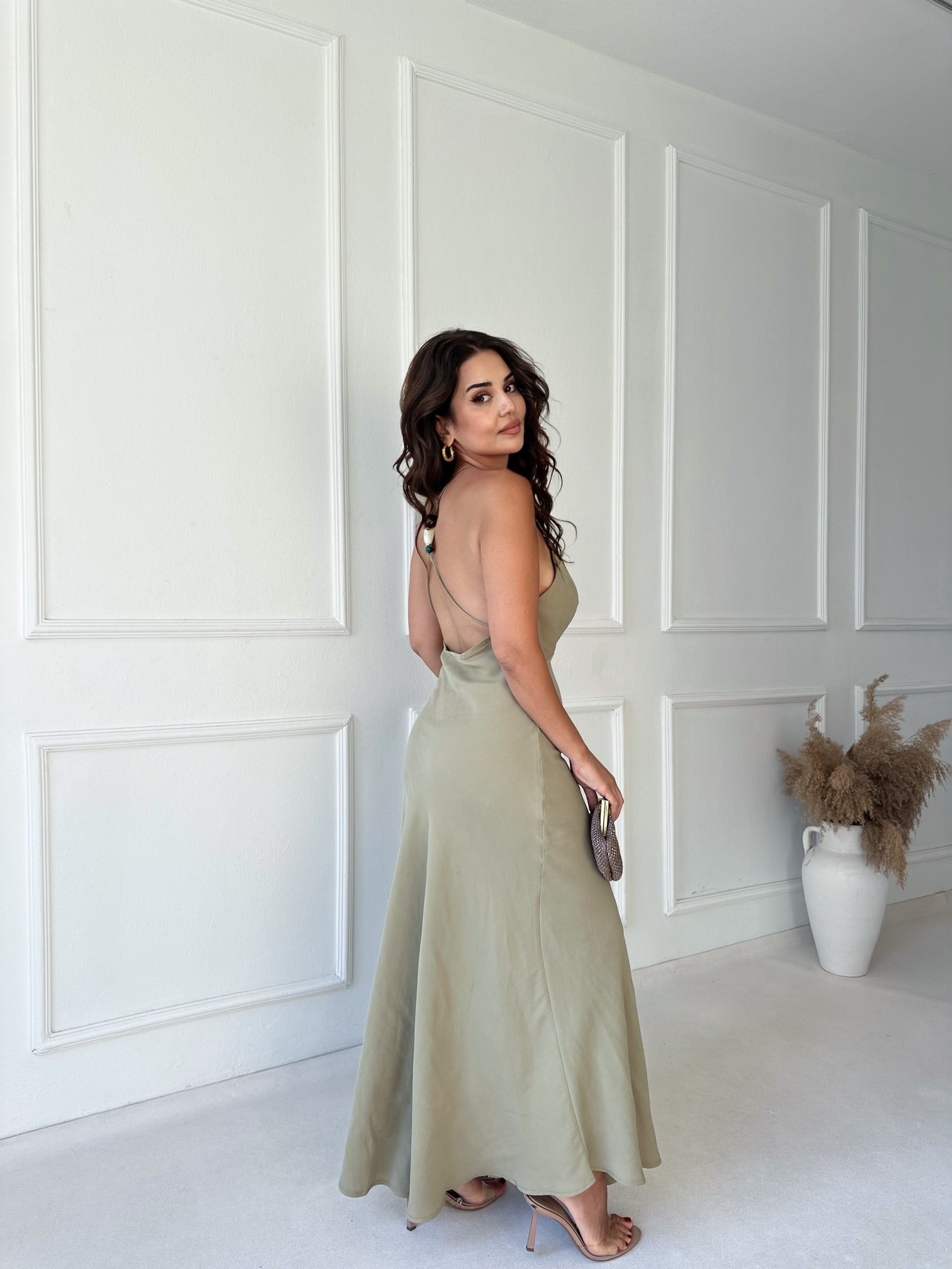Zara Model Tensel Maxi Elbise -Çağla Yeşili