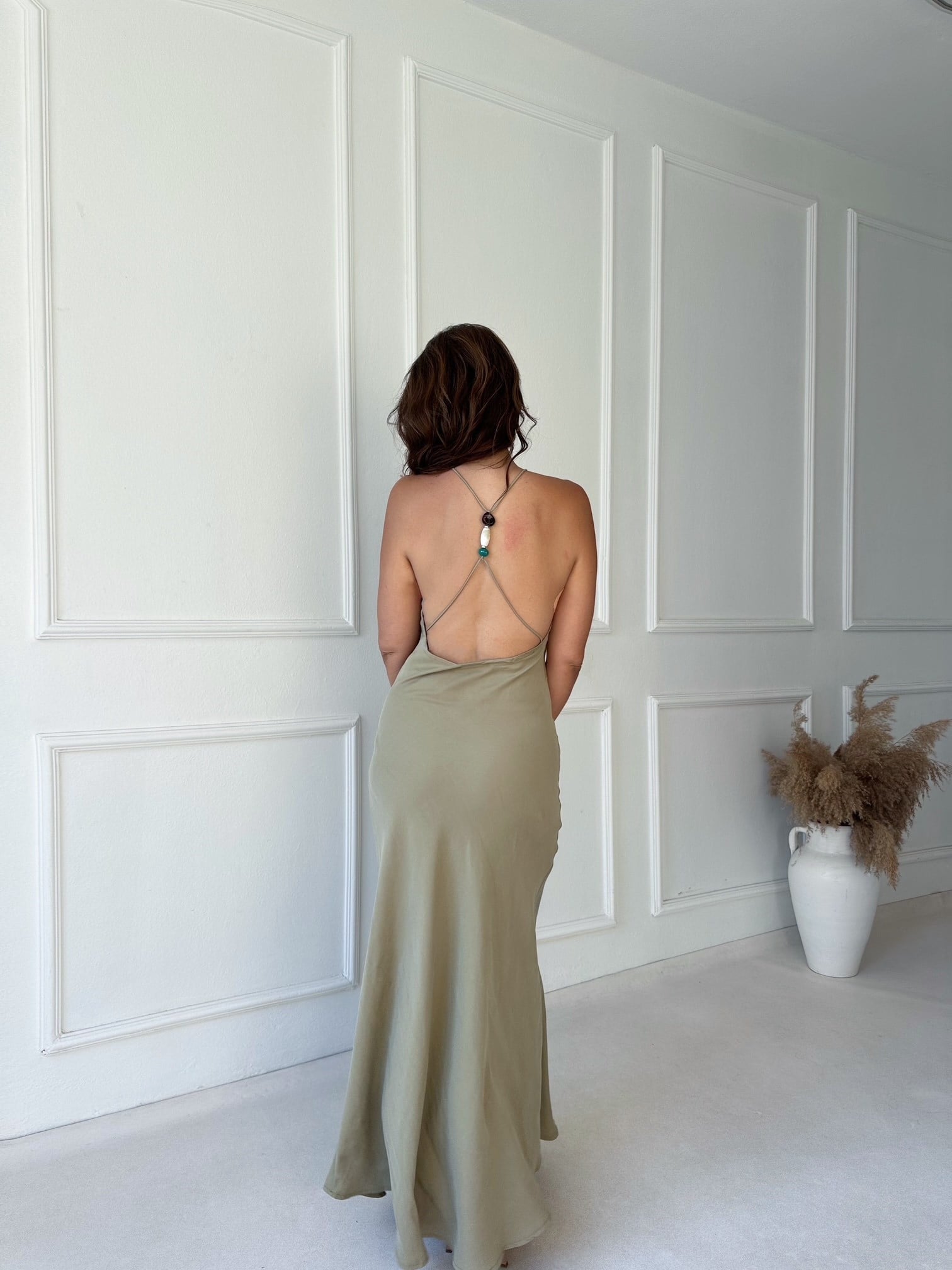 Zara Model Tensel Maxi Elbise -Çağla Yeşili