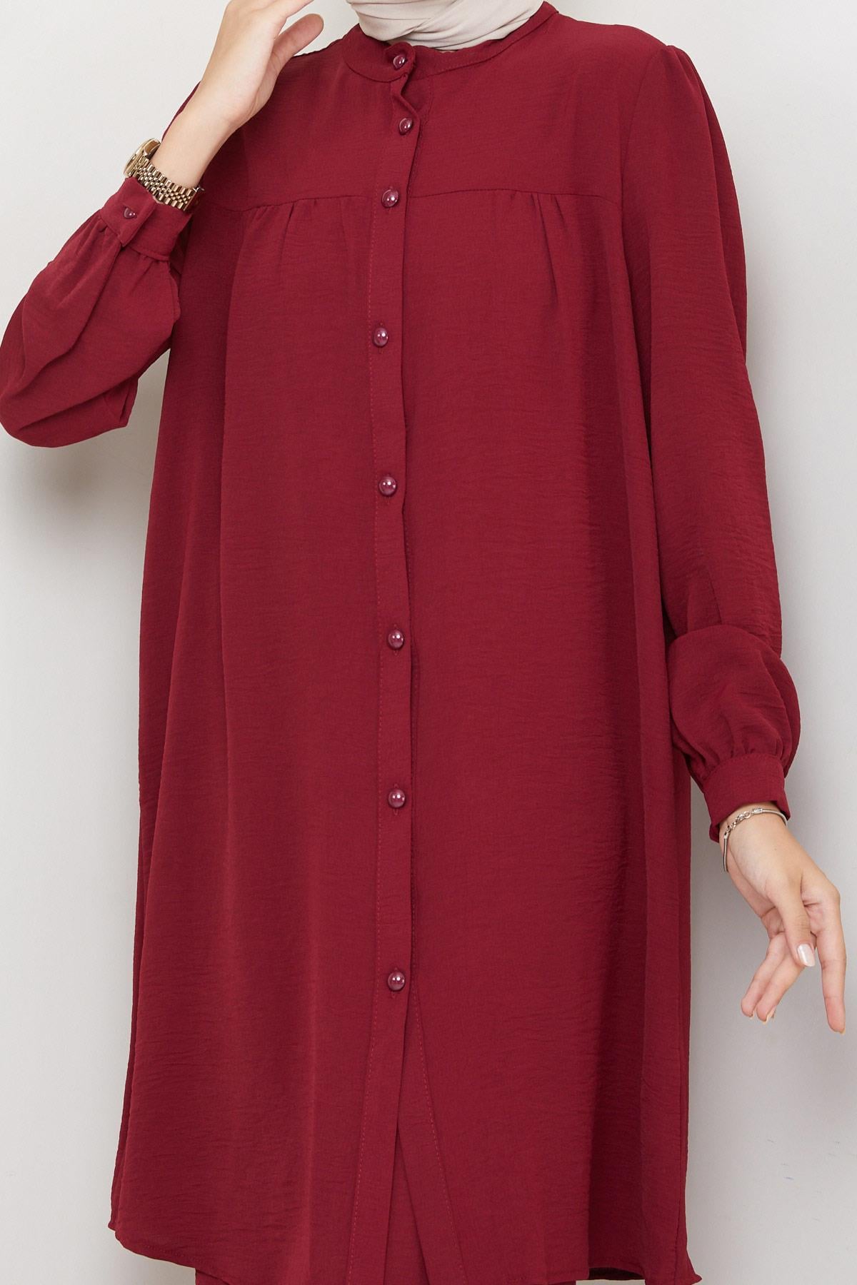 Aerobin Tunik Pantolon İkili Takım Bordo HM2155