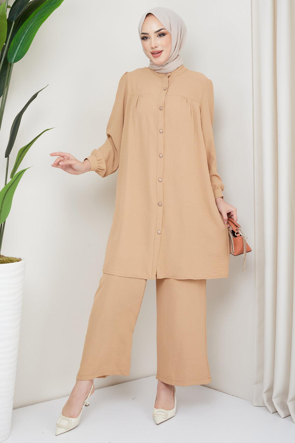 Aerobin Tunik Pantolon İkili Takım Camel