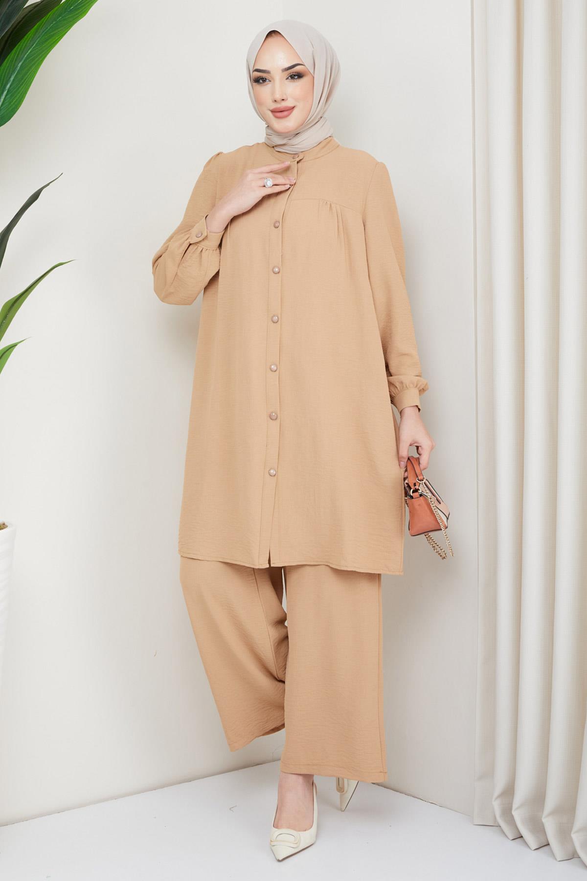 Aerobin Tunik Pantolon İkili Takım Camel