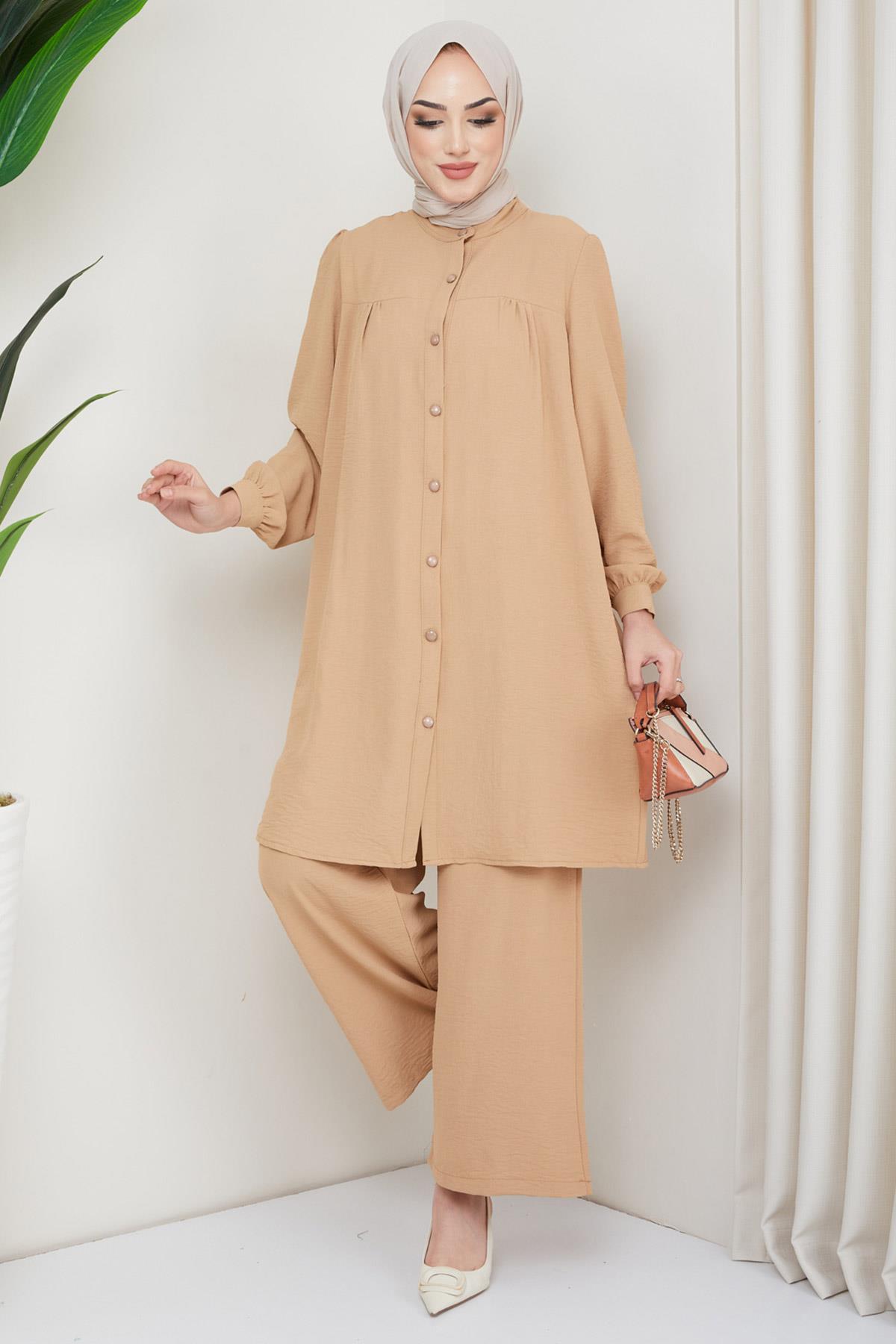 Aerobin Tunik Pantolon İkili Takım Camel