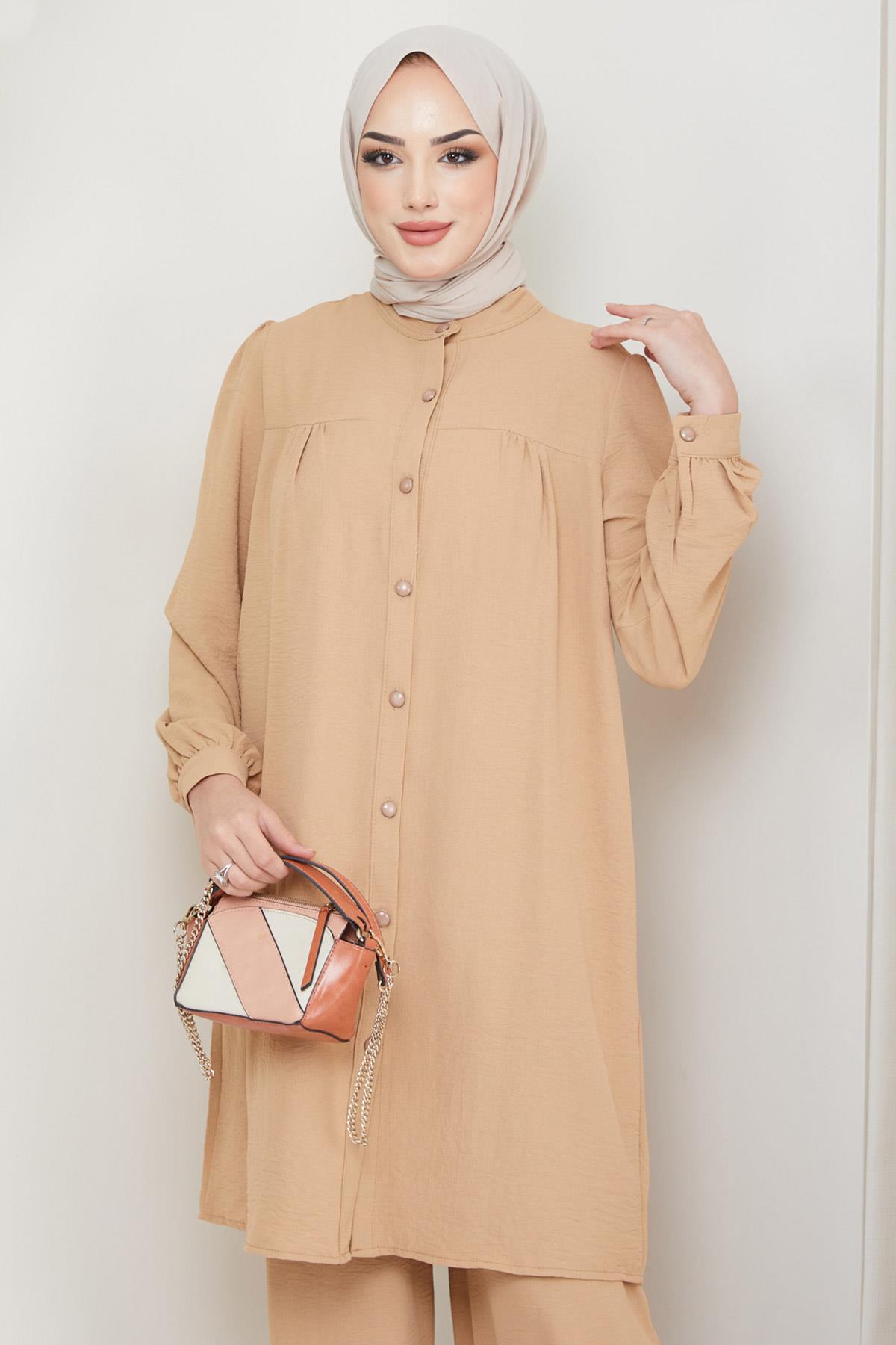 Aerobin Tunik Pantolon İkili Takım Camel