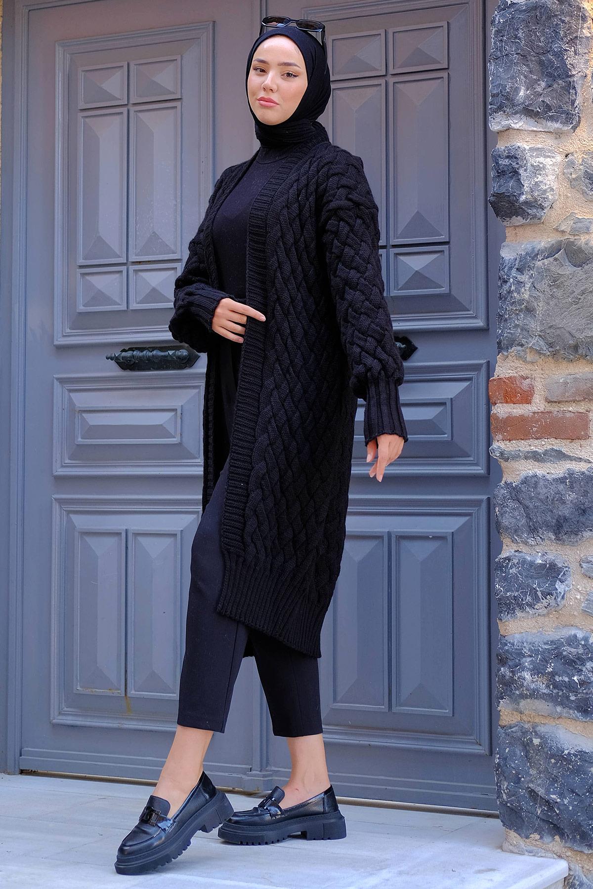 Araboy Triko Hırka Siyah HM2227