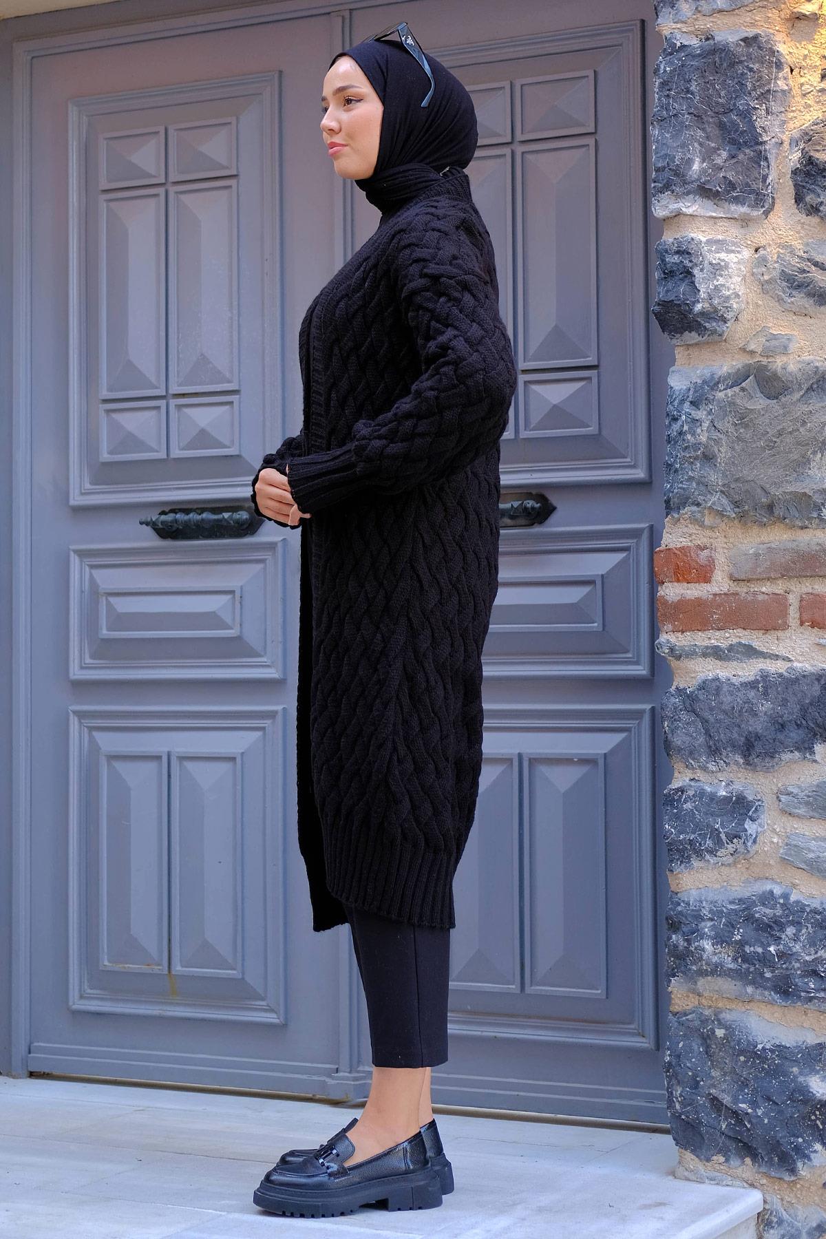 Araboy Triko Hırka Siyah HM2227