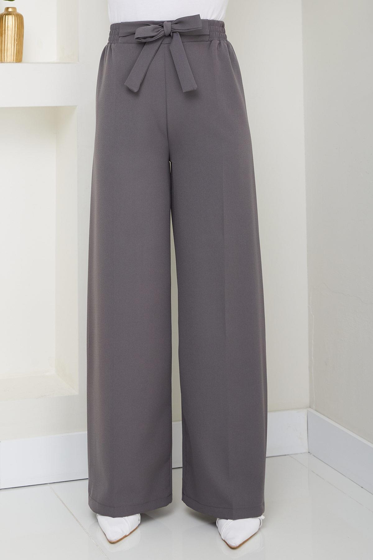 Bağlamalı Pantolon Füme HM2782