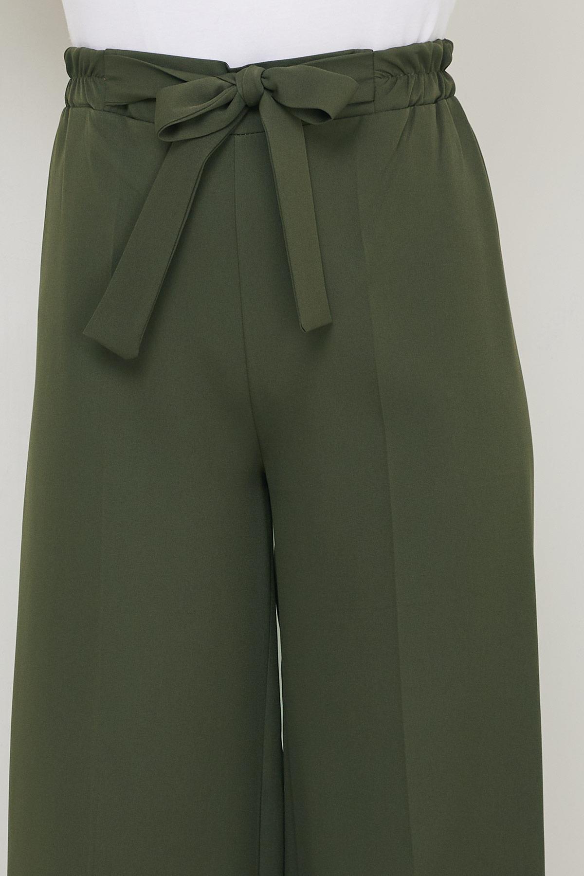 Bağlamalı Pantolon Haki HM2782