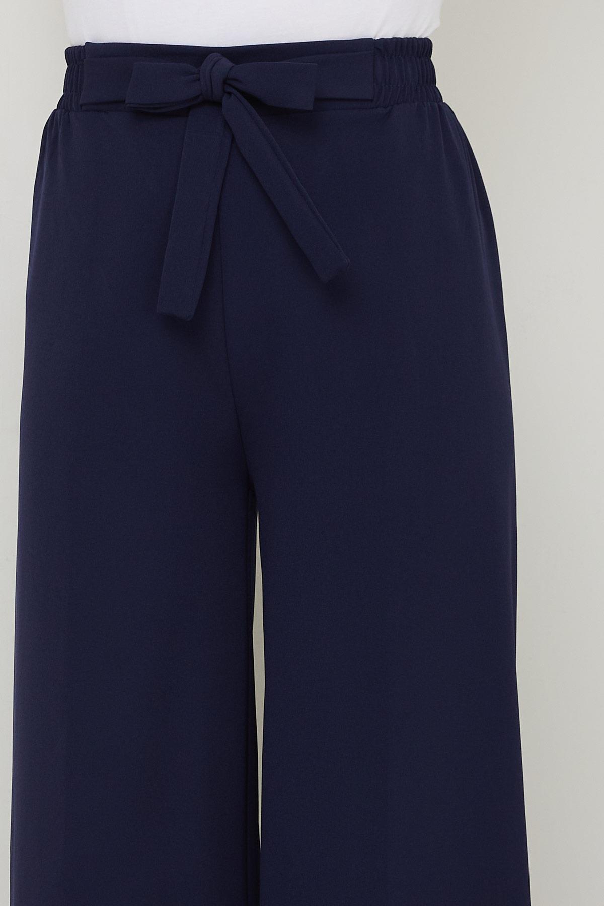 Bağlamalı Pantolon Lacivert HM2782