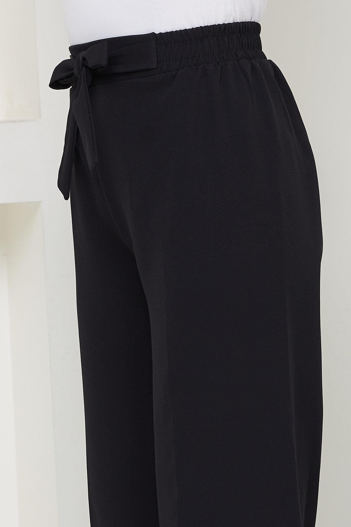 Bağlamalı Pantolon Siyah HM2782
