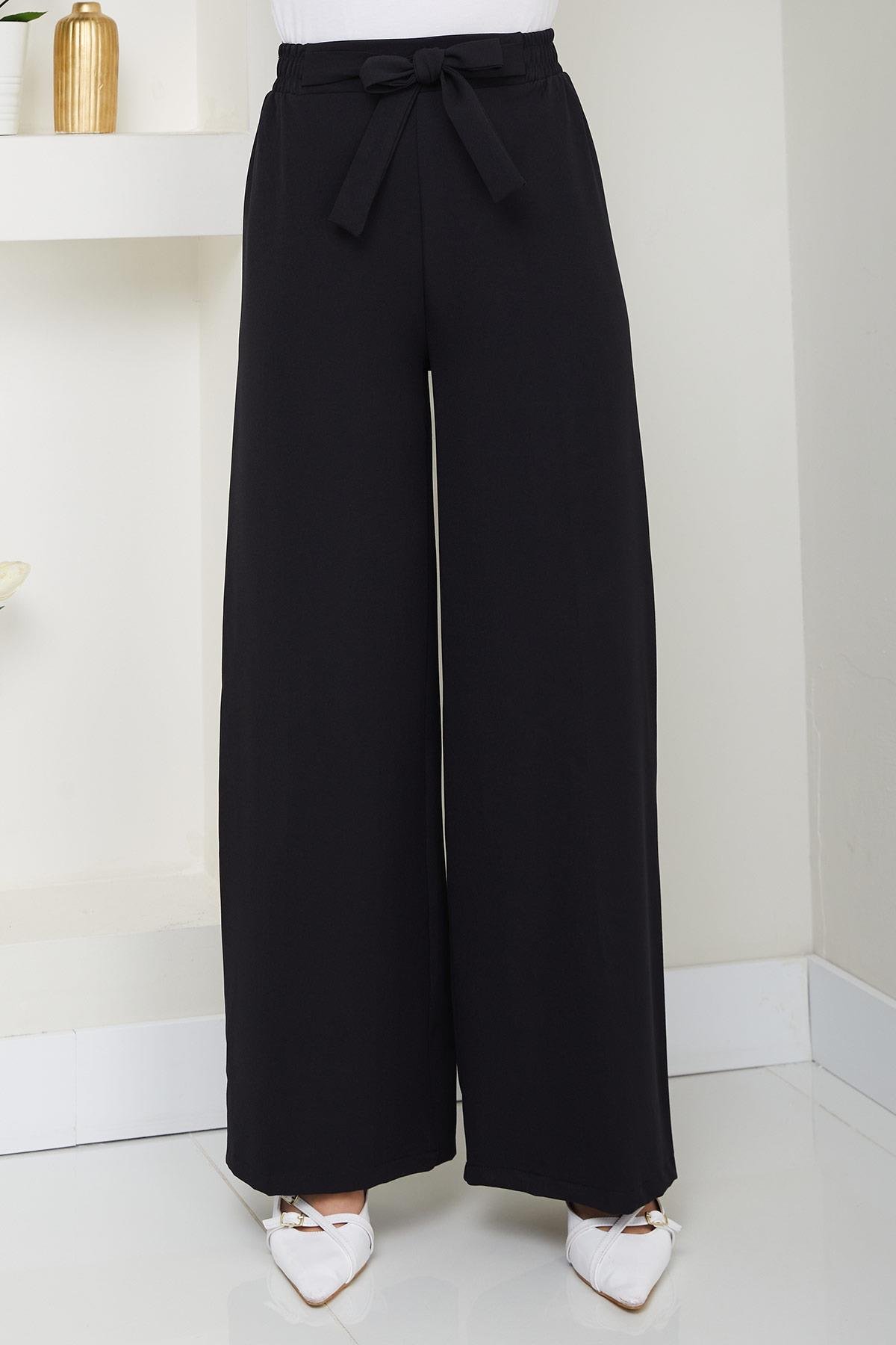 Bağlamalı Pantolon Siyah HM2782