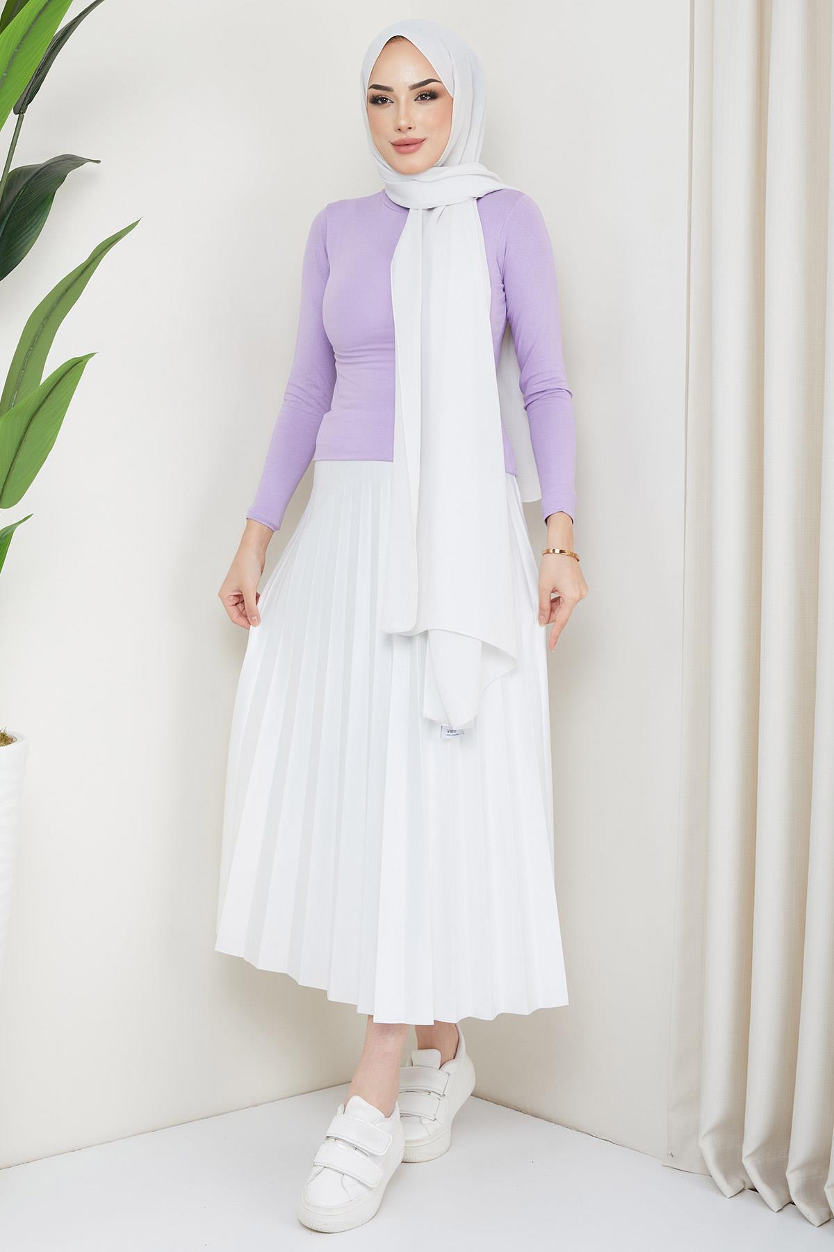 Balıkçı Yaka Body Lila