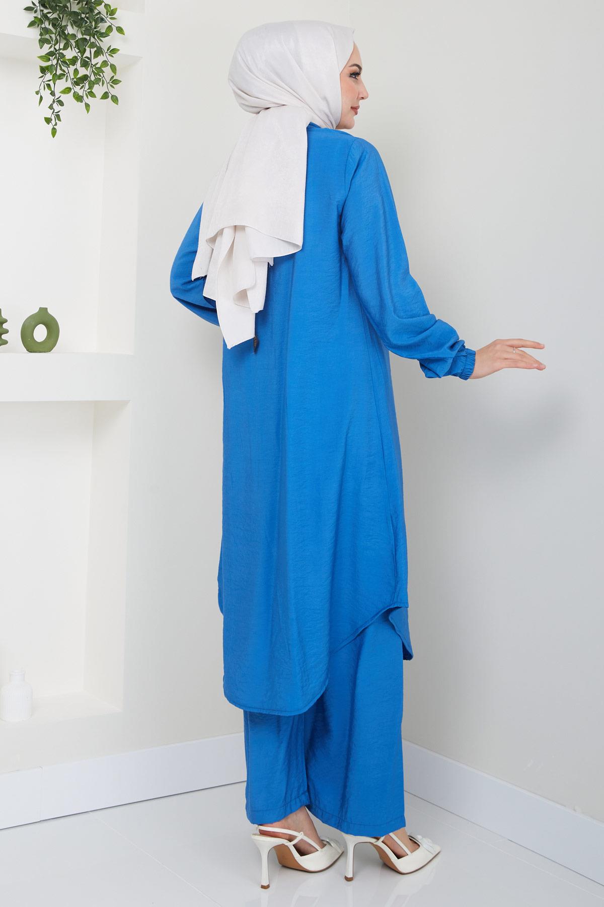 Beyza Tunik Pantolon İkili Takım İndigo HM2385