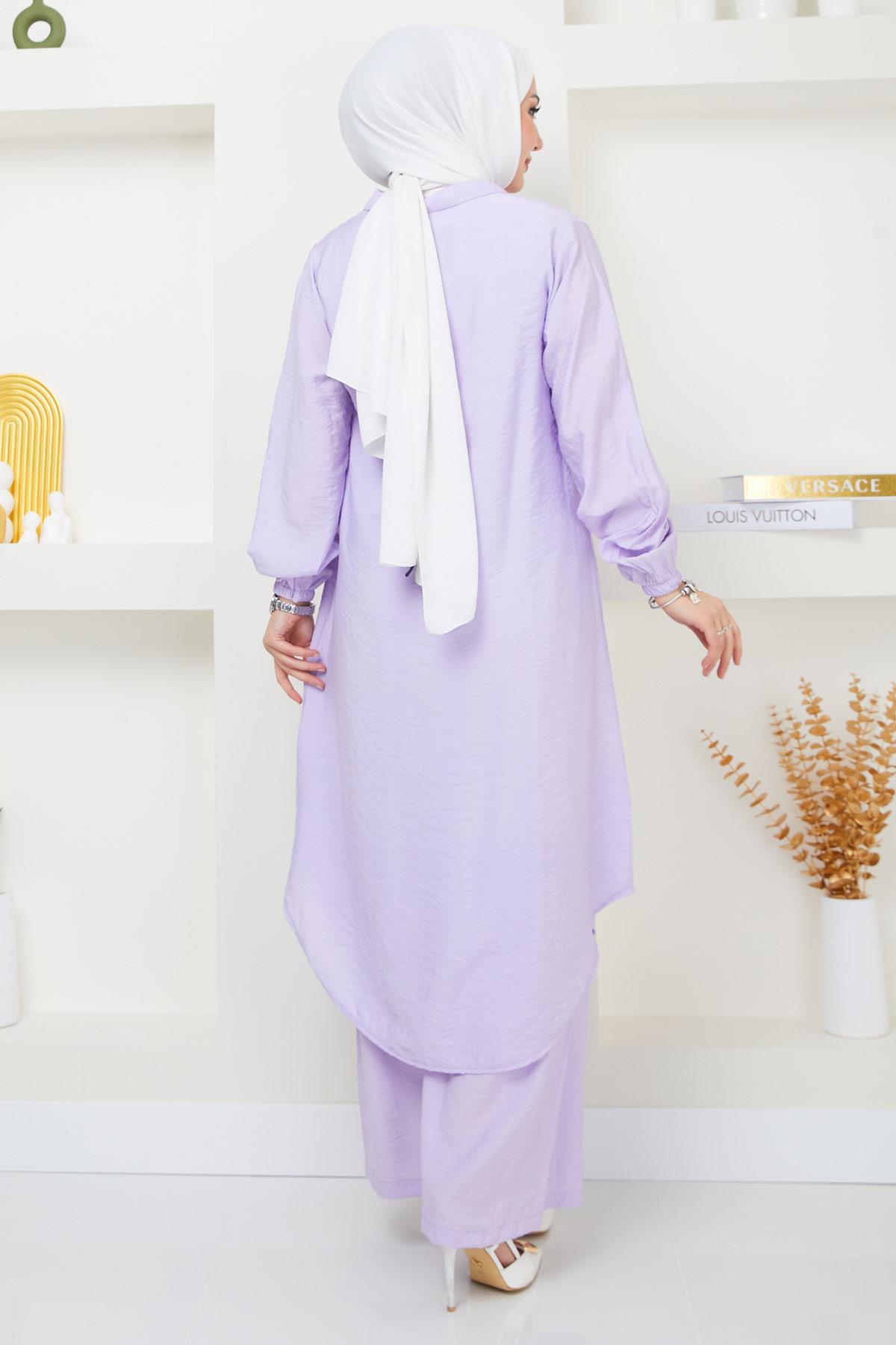Beyza Tunik Pantolon İkili Takım Lila HM2385