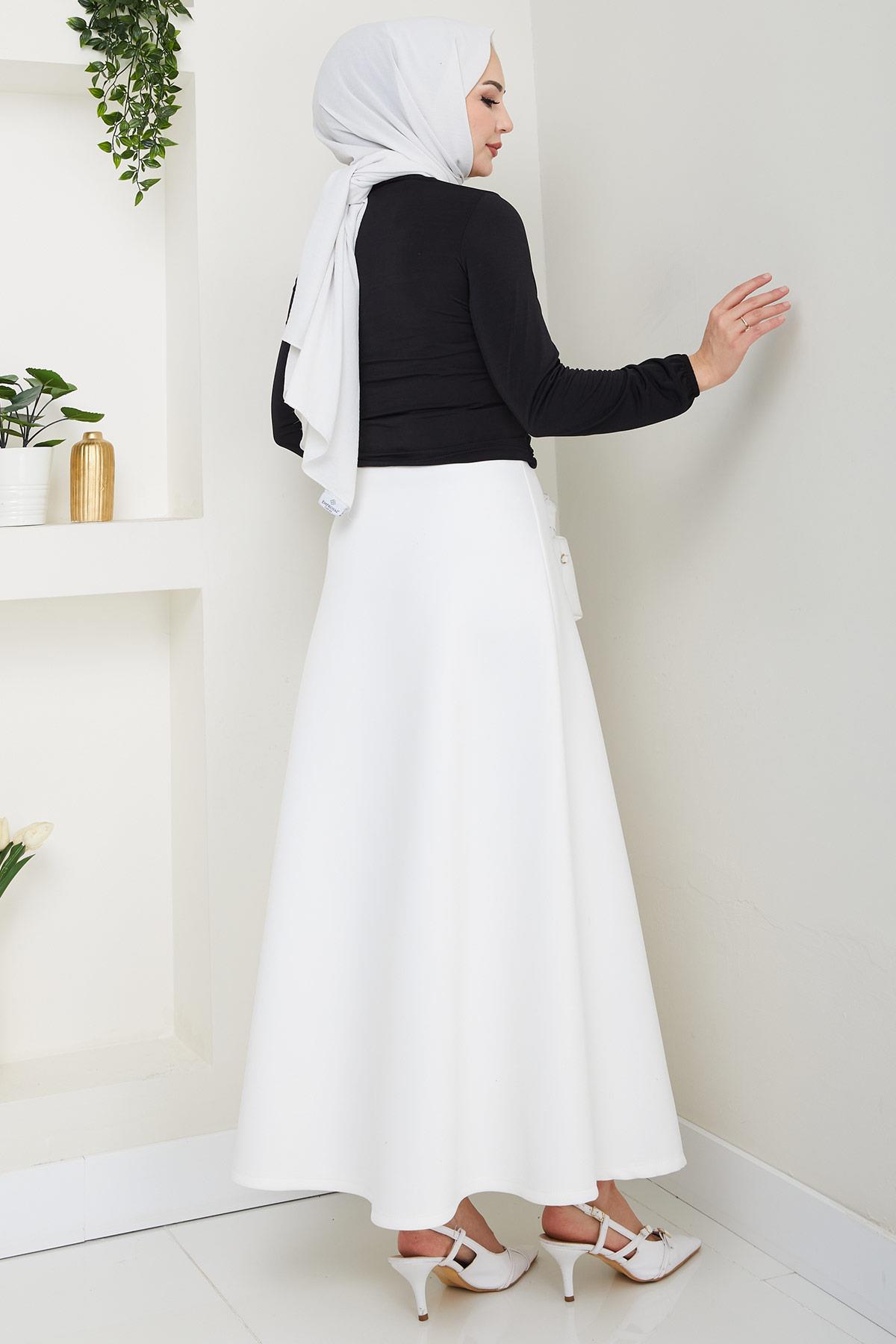 Bisiklet Yaka Büzgülü Sandy Bluz Siyah HM2765