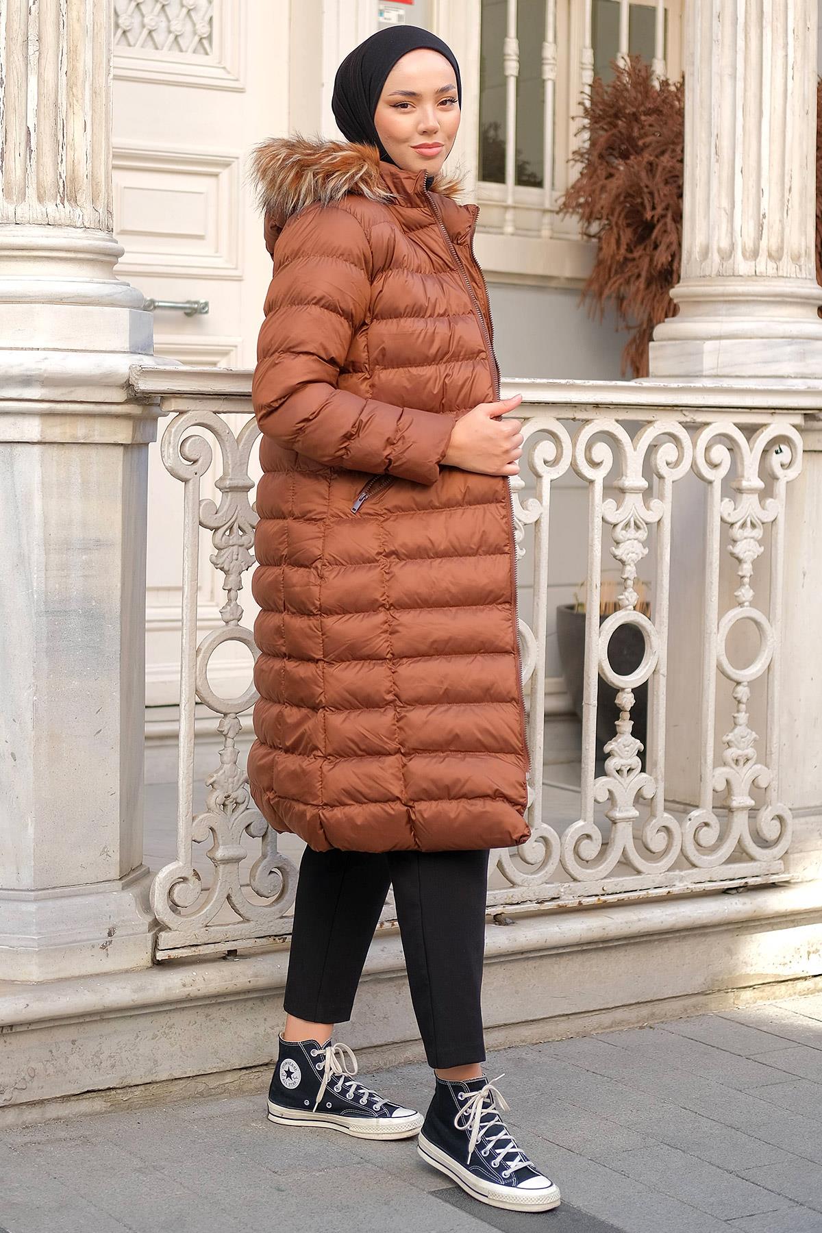 Dolumlu Şişme Mont Taba HM2294