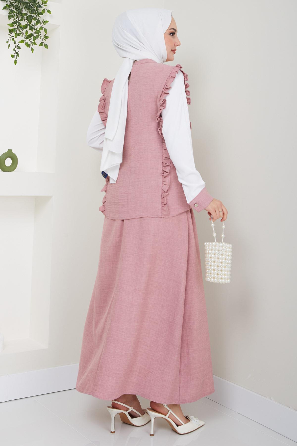 Elisa Etekli Takım Pembe HM2397
