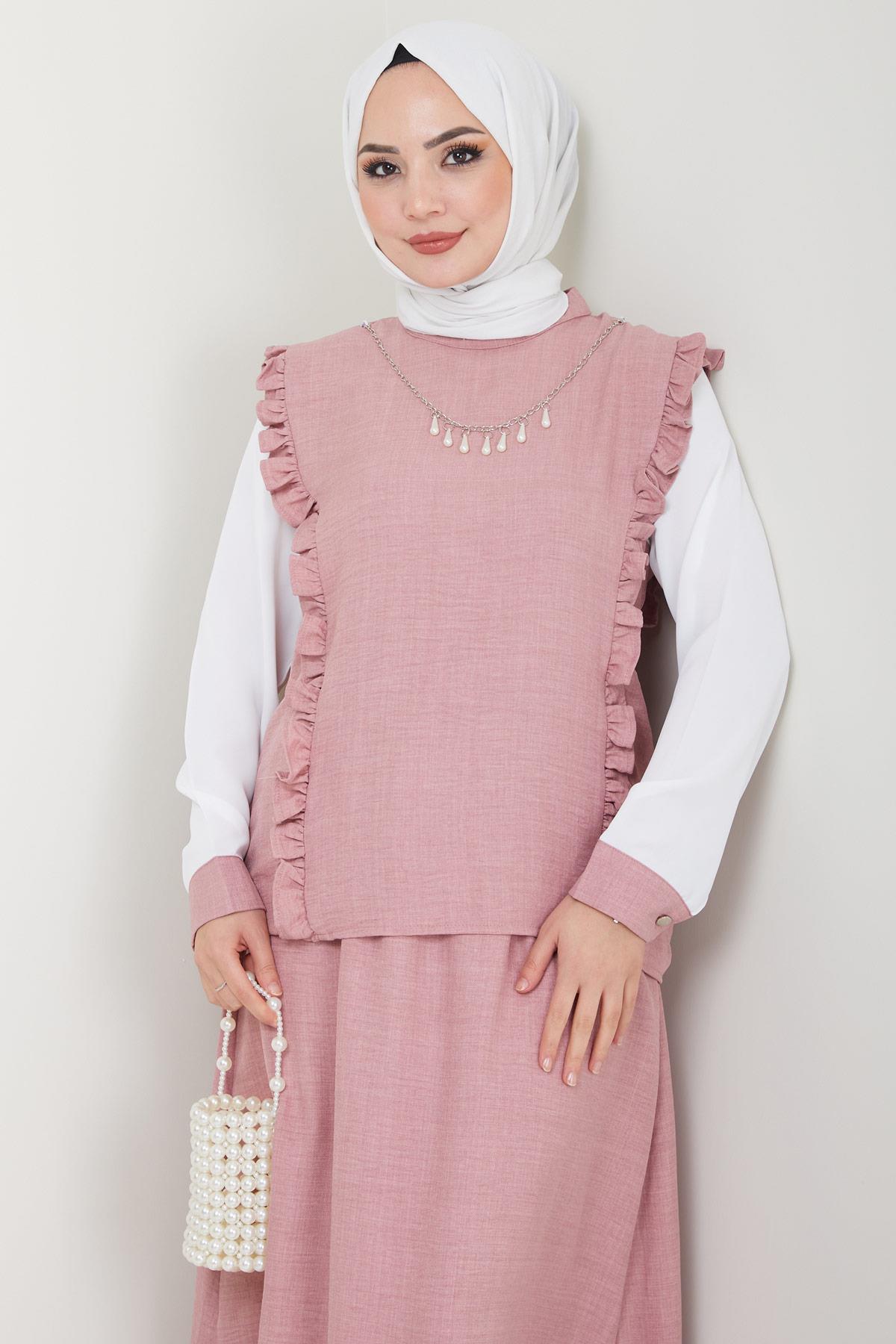 Elisa Etekli Takım Pembe HM2397