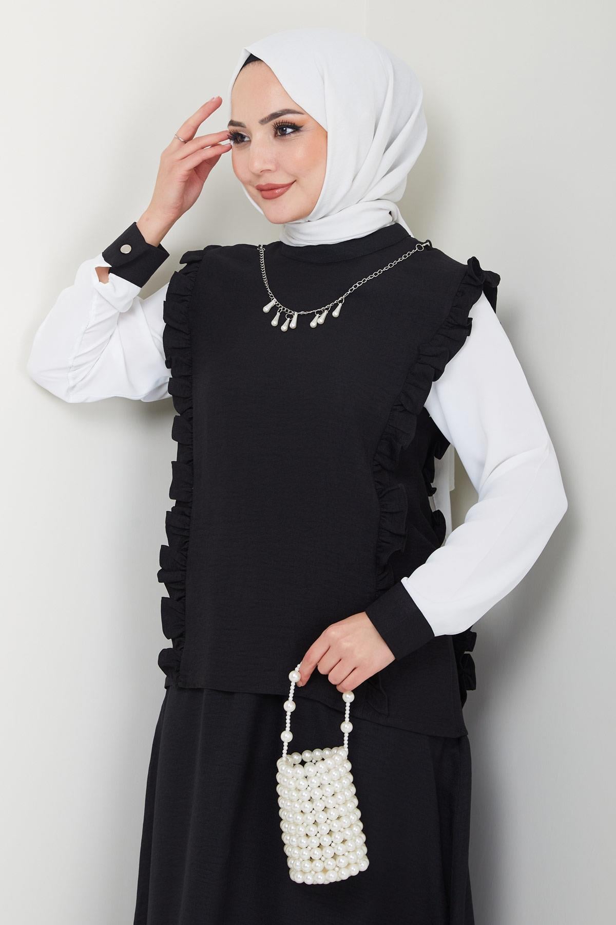 Elisa Etekli Takım Siyah HM2397