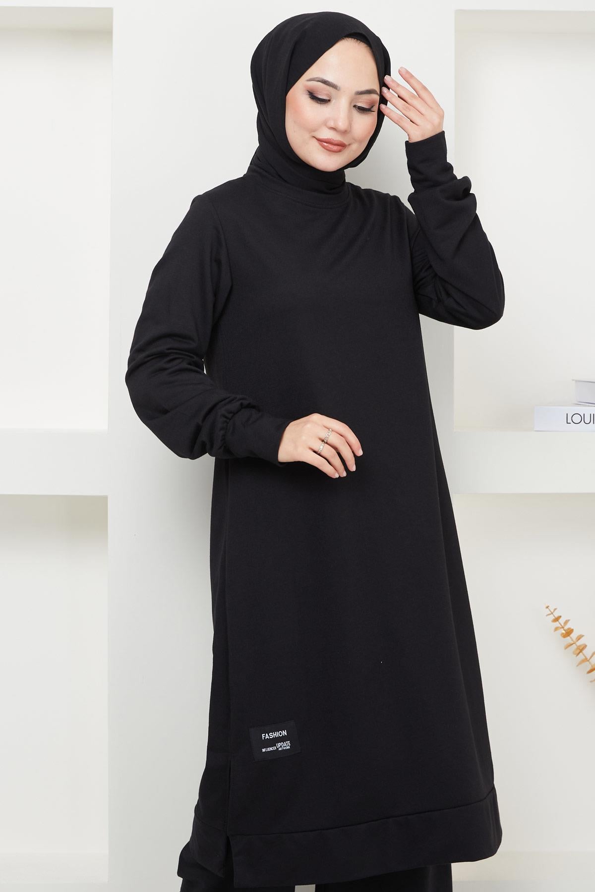 Feray Tesettür Eşofman Takımı Siyah HM2384