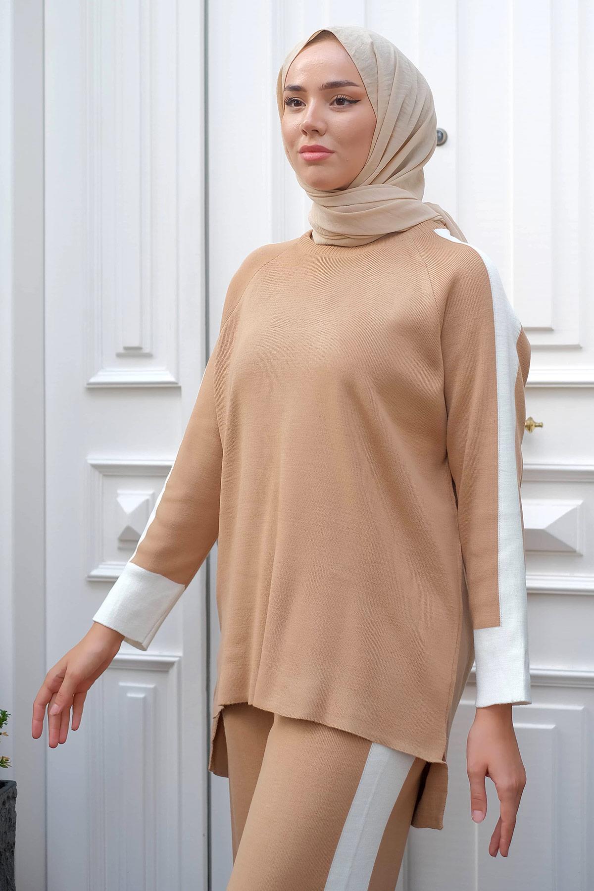 Garnili Triko Takım Camel HM2236