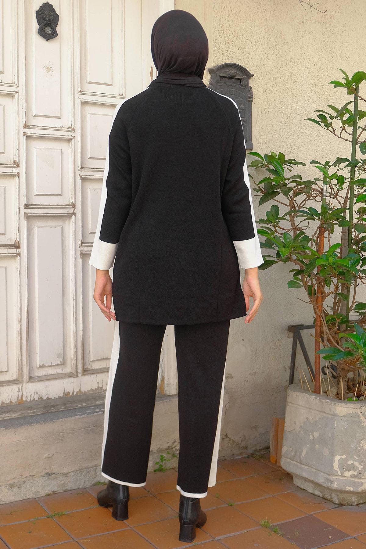 Garnili Triko Takım Siyah HM2236