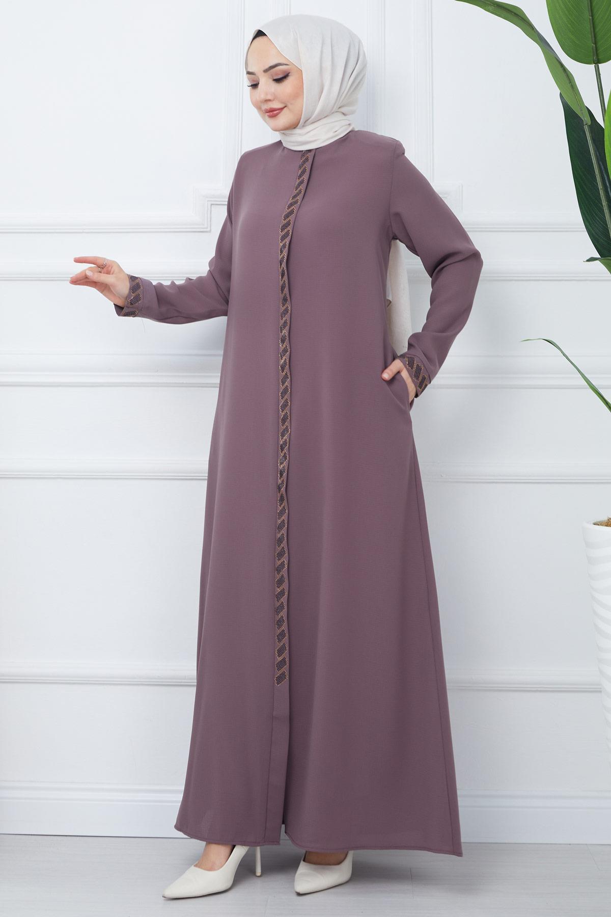 Gizem Taşlı Ferace Gül Kurusu HM2358