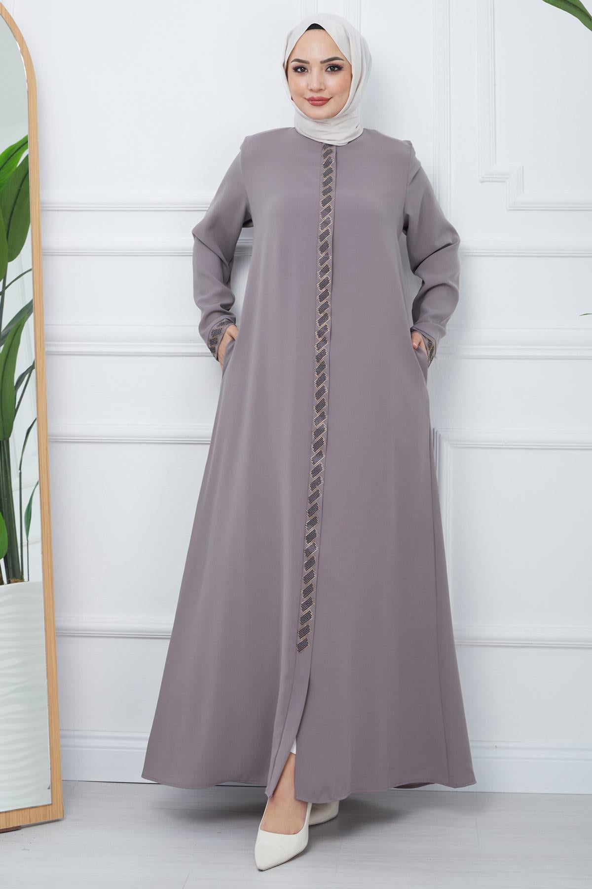 Gizem Taşlı Ferace Vizon HM2358
