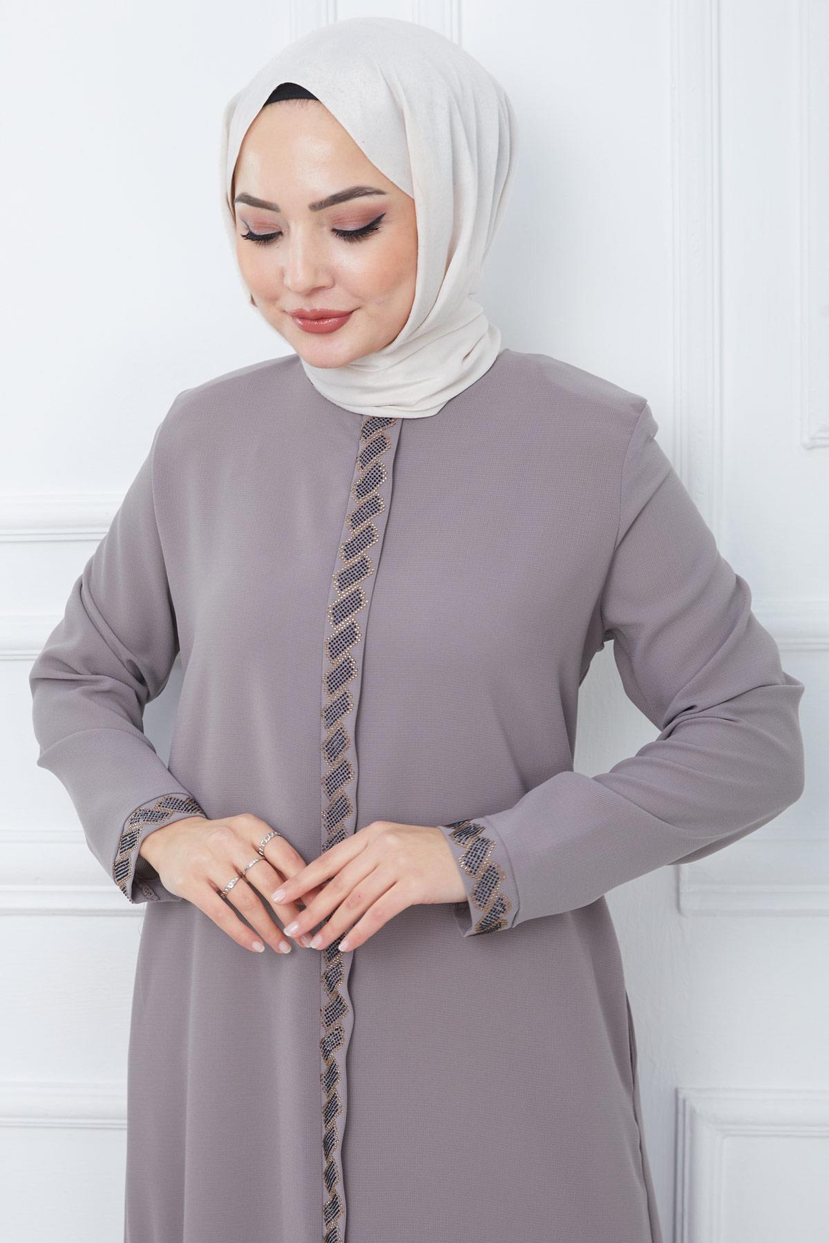 Gizem Taşlı Ferace Vizon HM2358