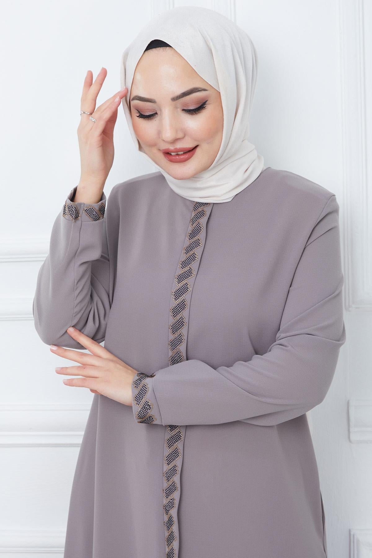 Gizem Taşlı Ferace Vizon HM2358