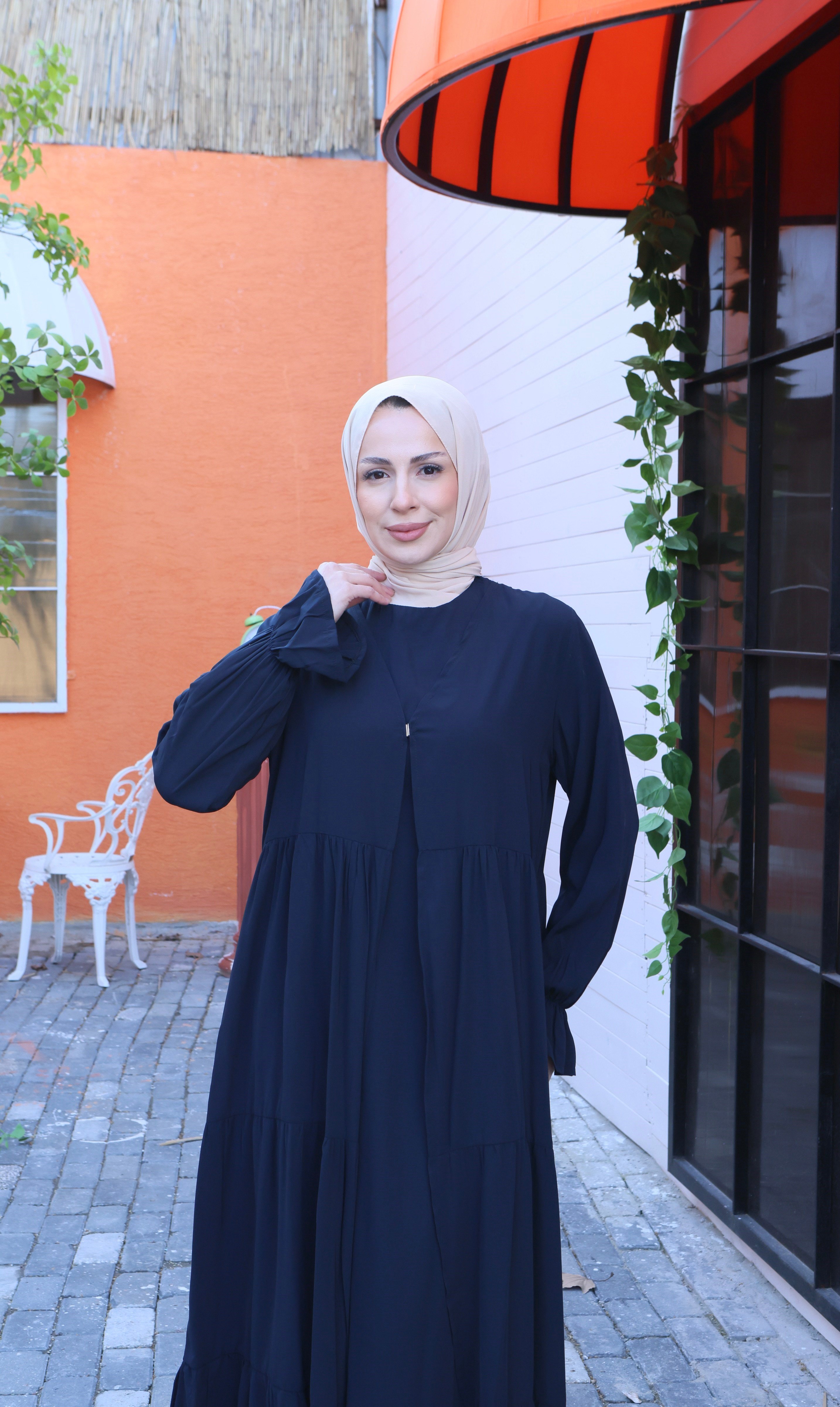 İçi Yarım Kol  Umre Takımı Lacivert   HNT7050