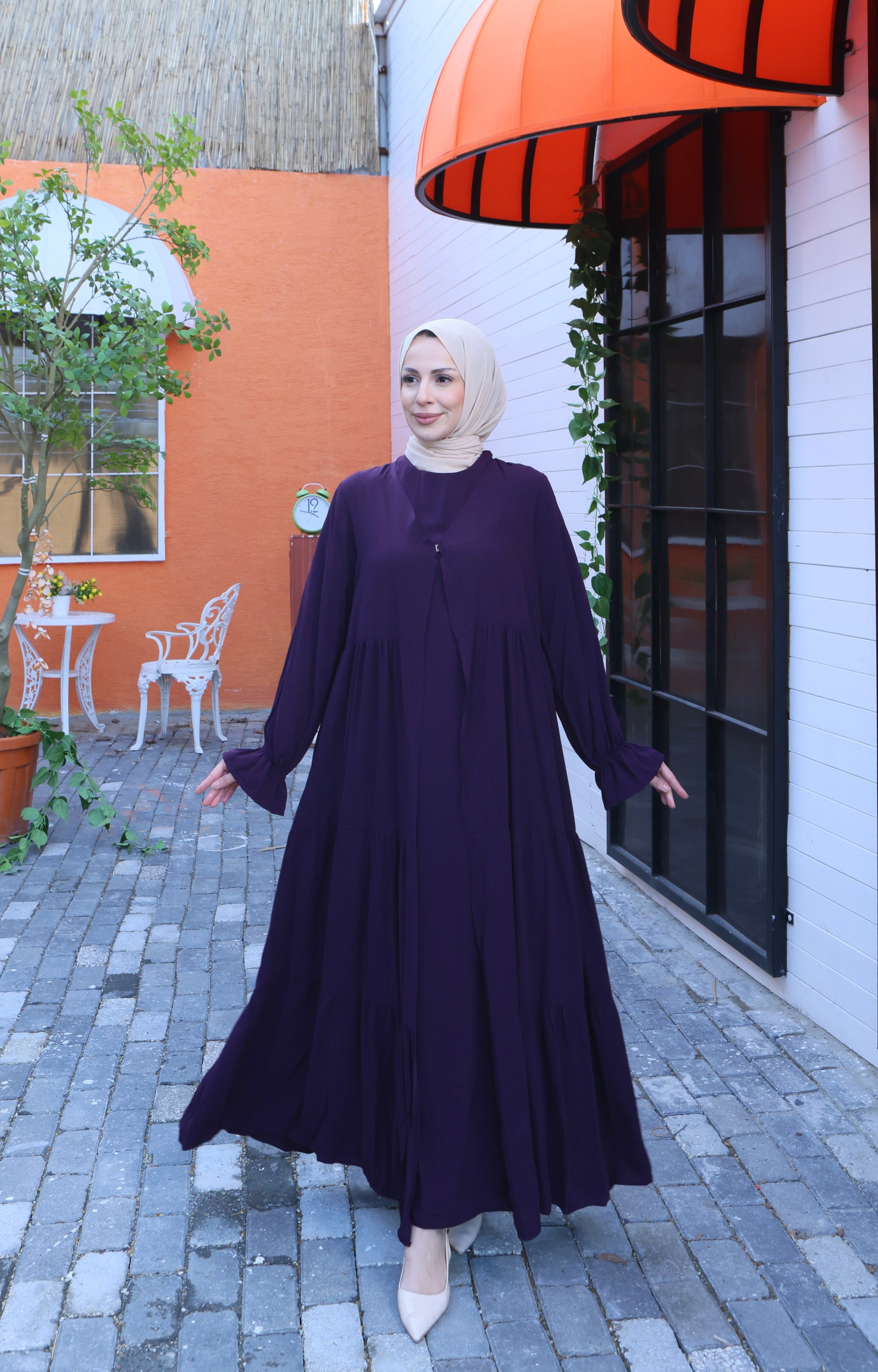İçi Yarım Kol  Umre Takımı Mürdüm   HNT7050