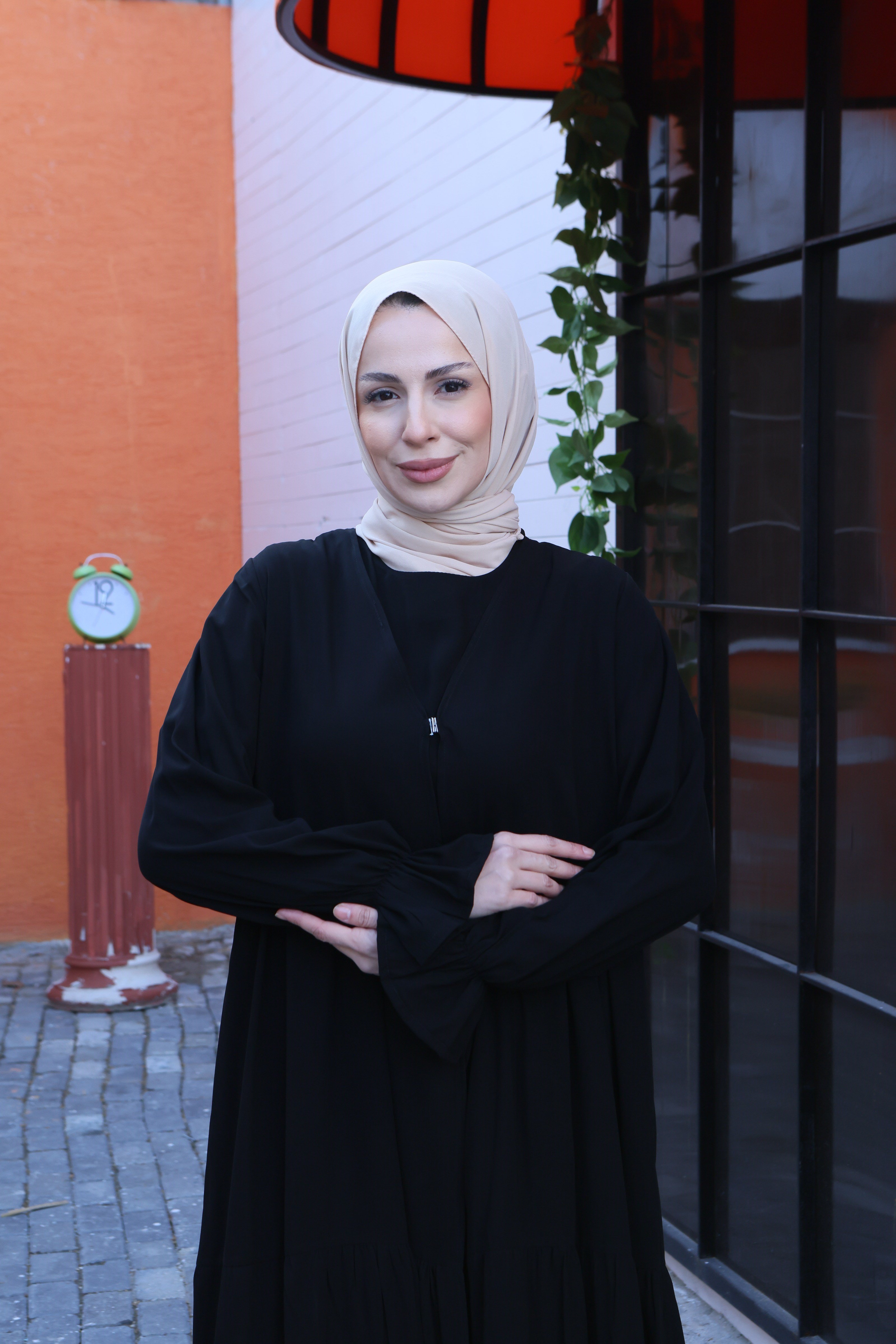 İçi Yarım Kol  Umre Takımı Siyah  HNT7050