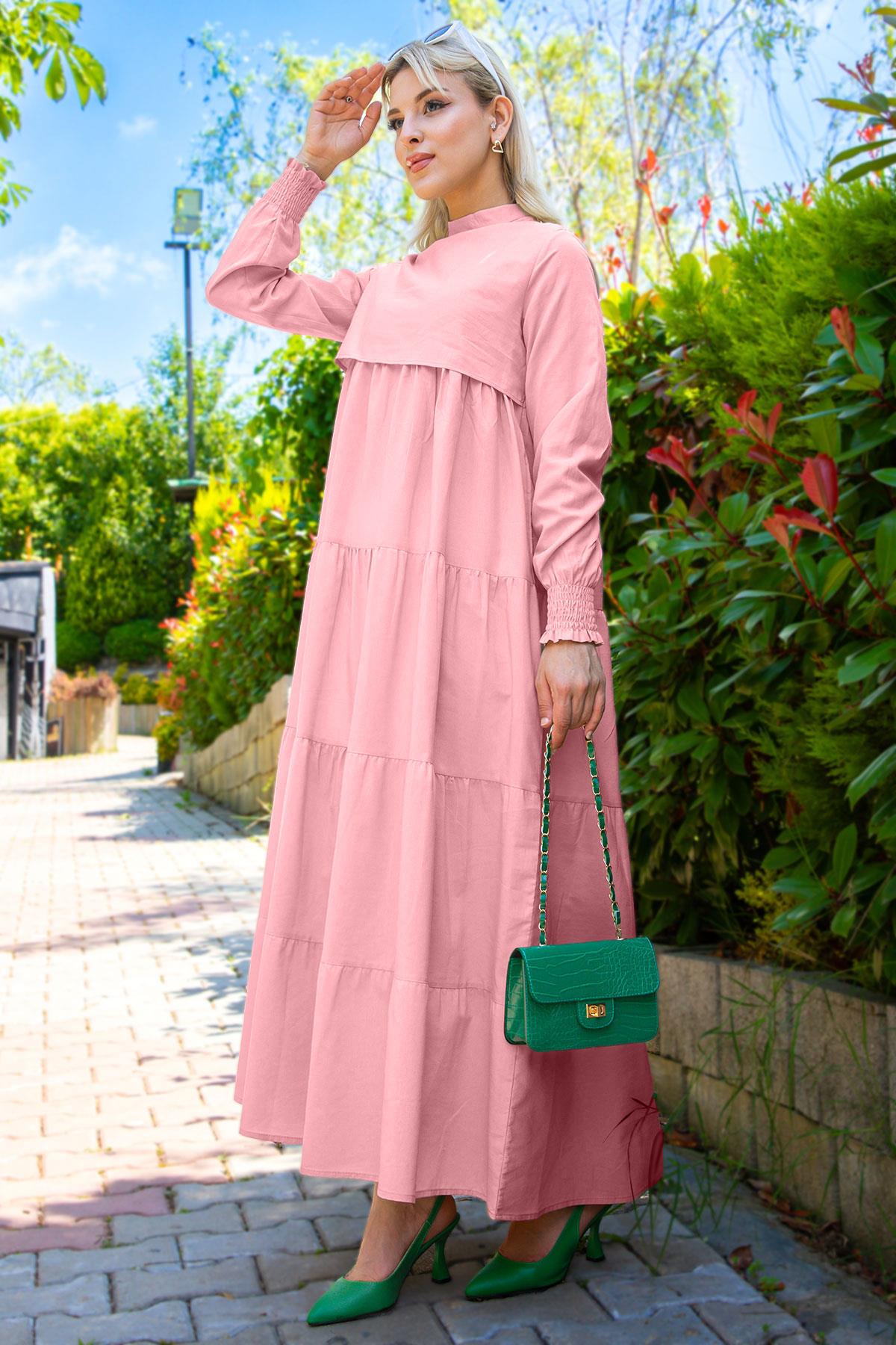 Kat Kat Elbise Pembe HM2172