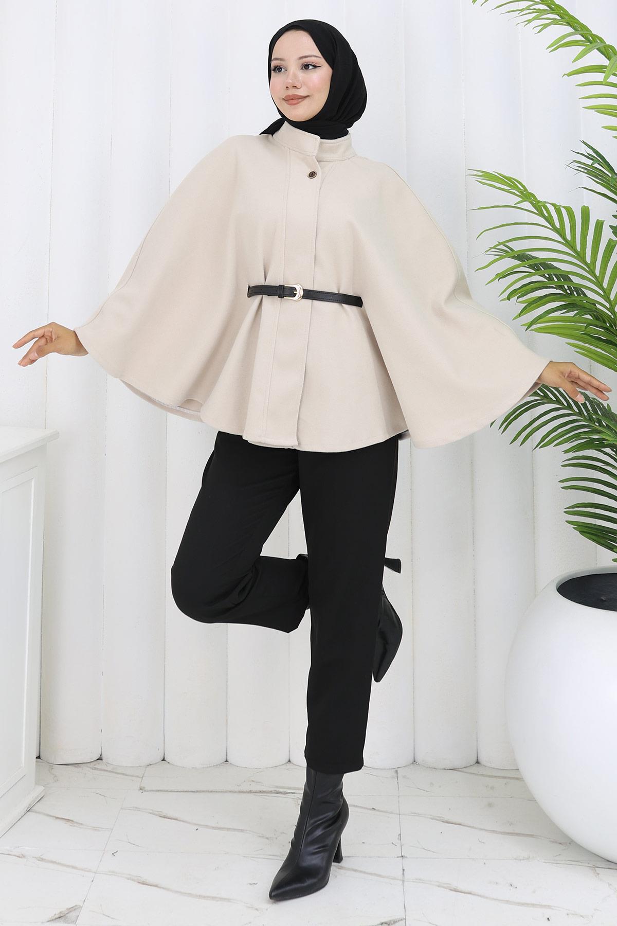 Kemerli Kaşe Panço Bej HM2842