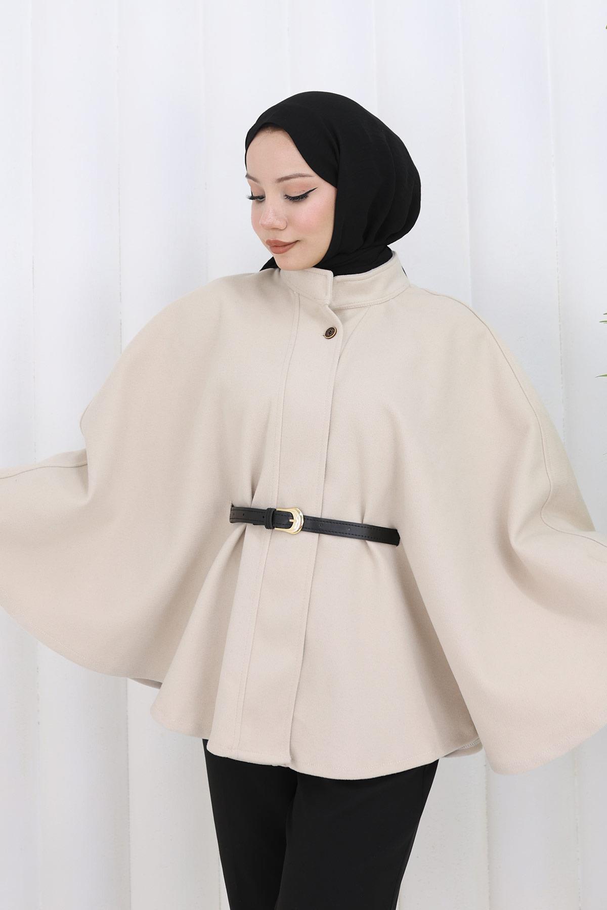 Kemerli Kaşe Panço Bej HM2842