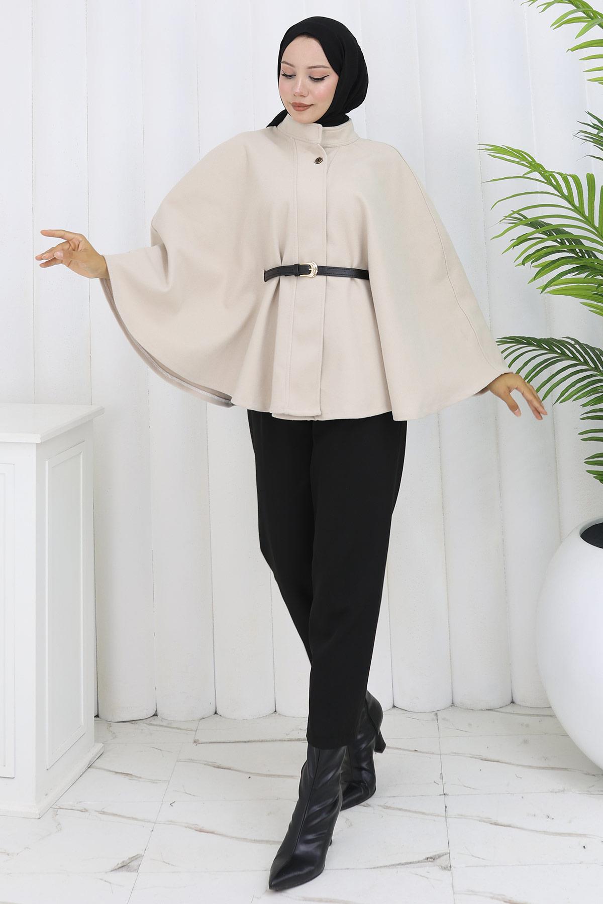 Kemerli Kaşe Panço Bej HM2842