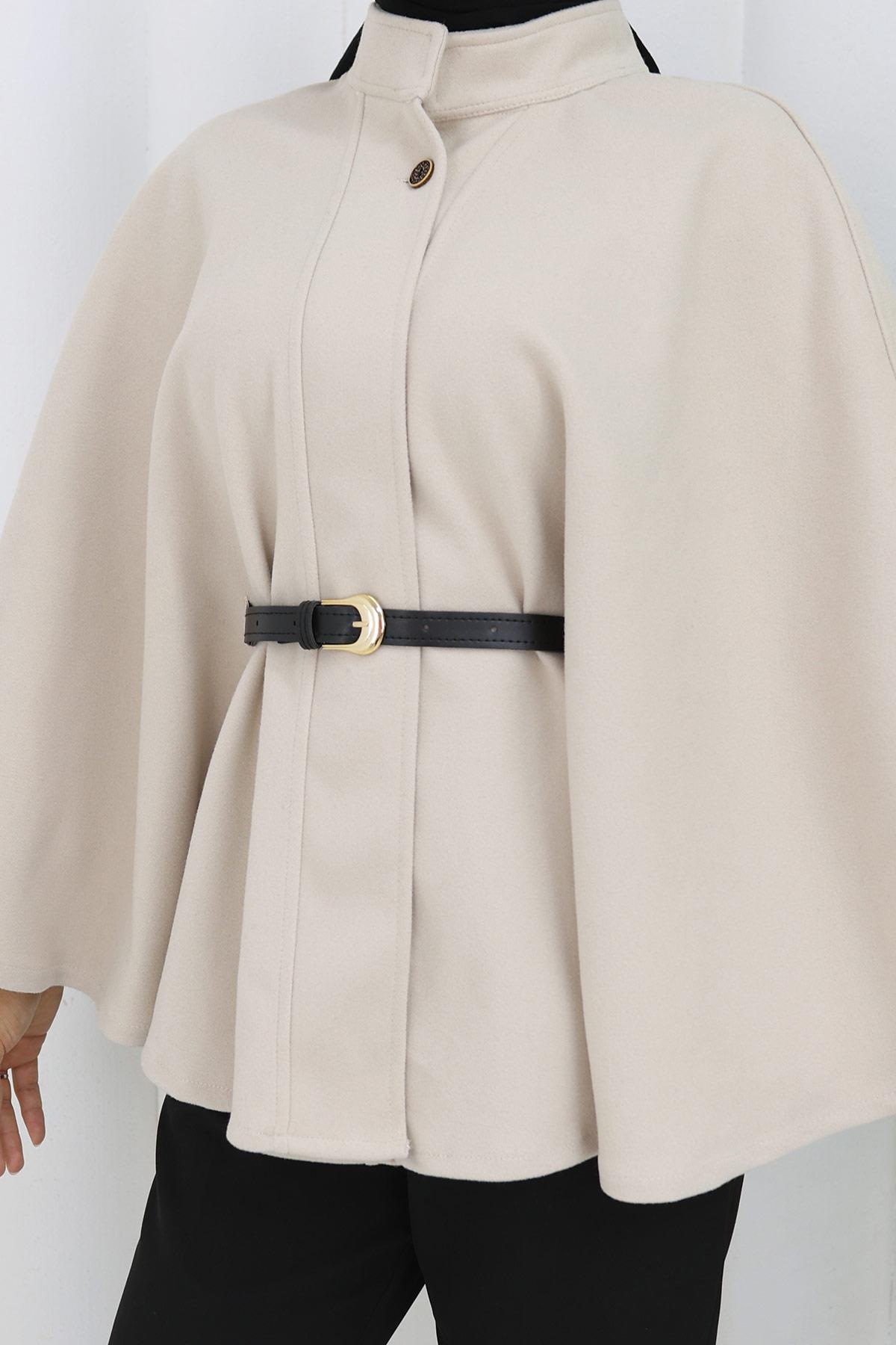 Kemerli Kaşe Panço Bej HM2842