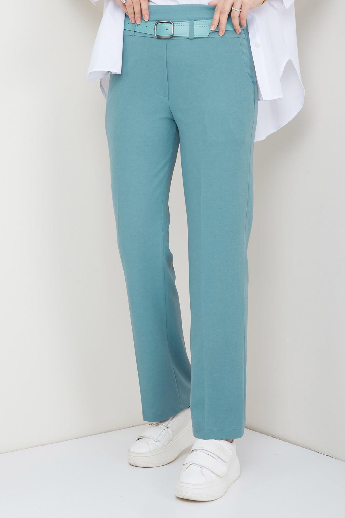 Kemerli Scuba Pantolon Mint