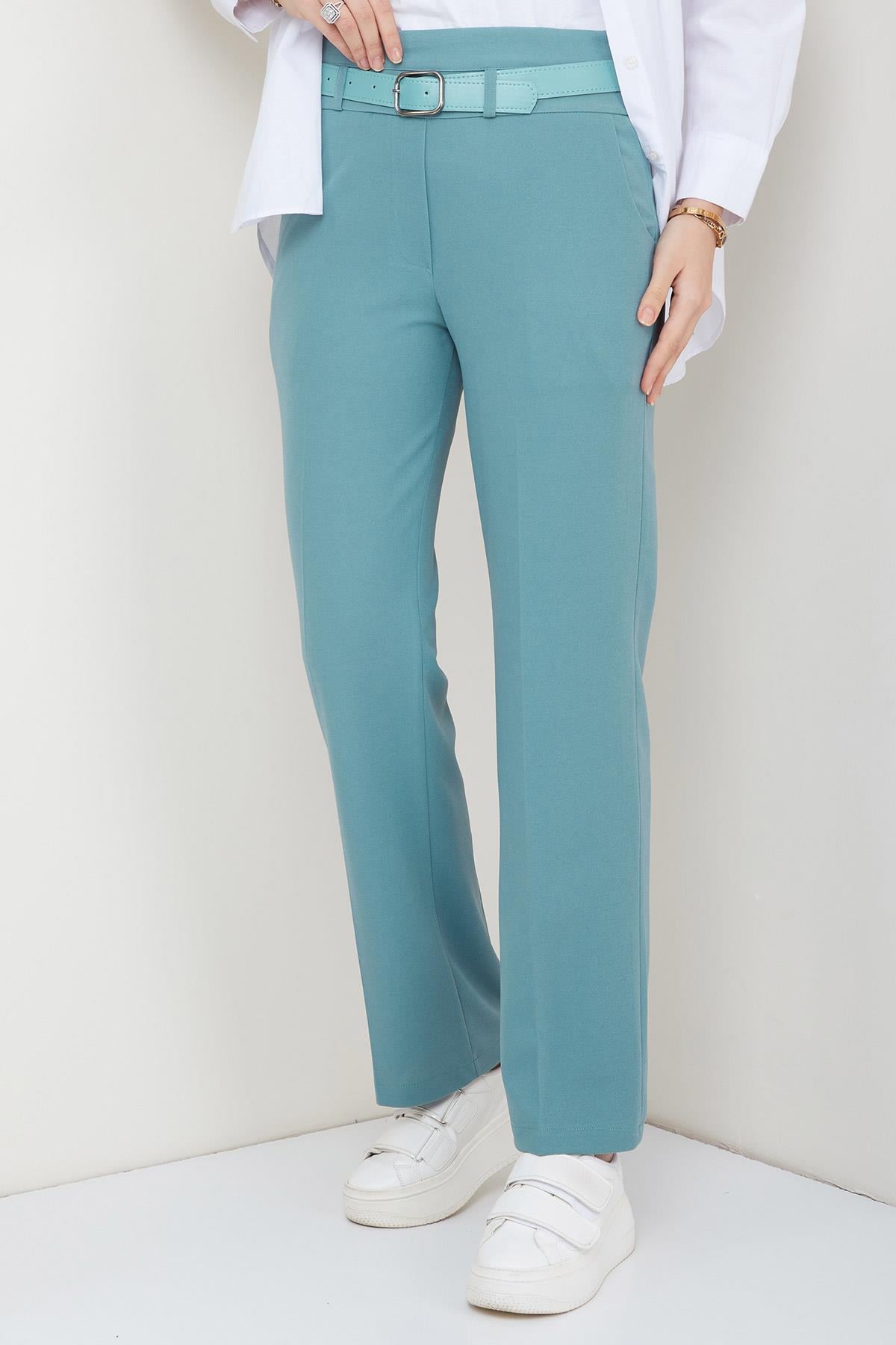Kemerli Scuba Pantolon Mint