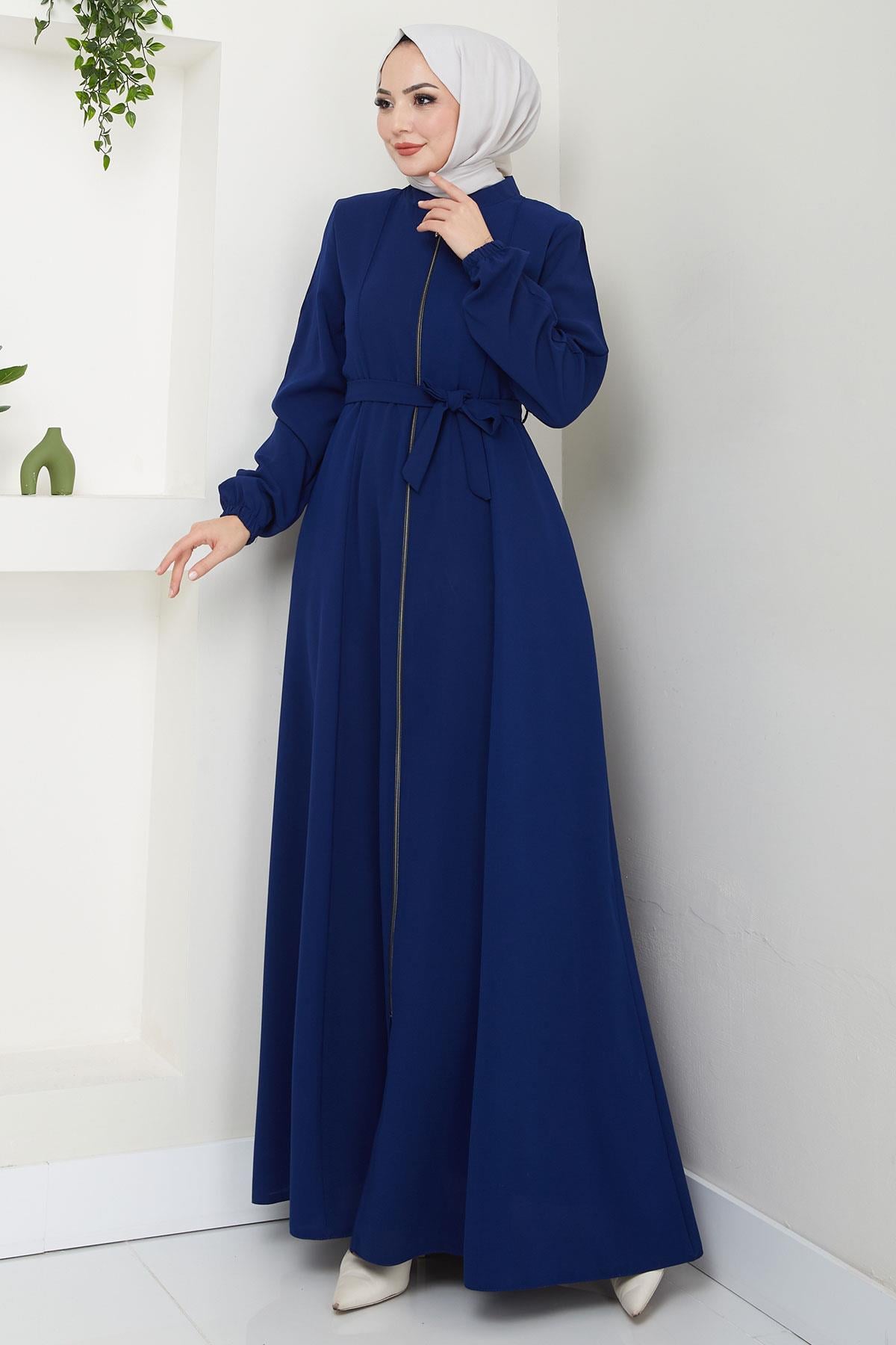 Kuşaklı Ferace İndigo HM2326