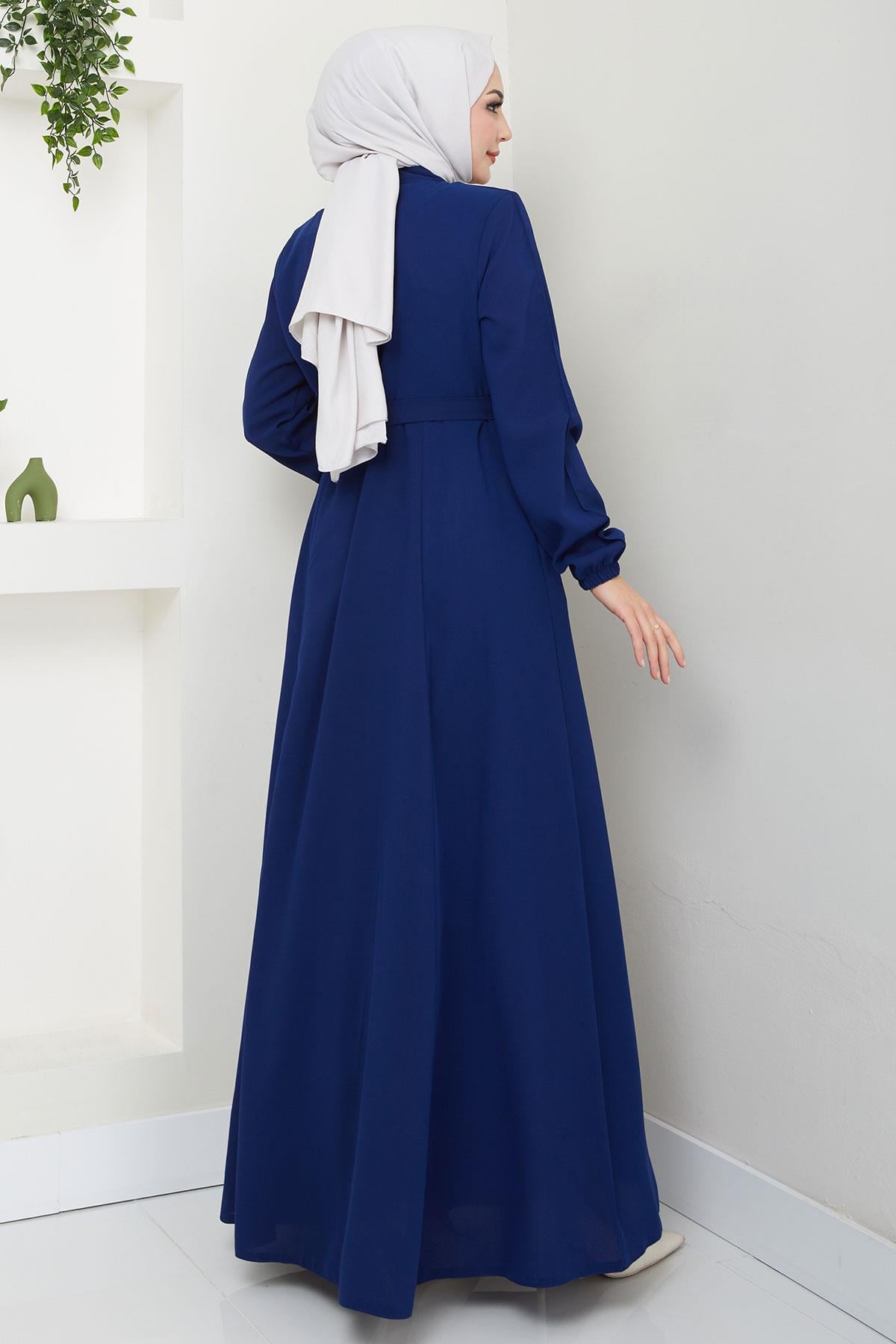 Kuşaklı Ferace İndigo HM2326