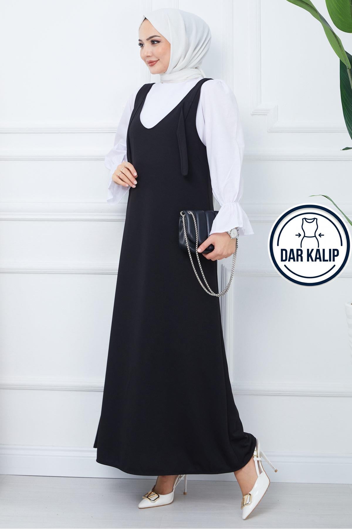 Nehir Örme Jile Elbise Siyah HM2389